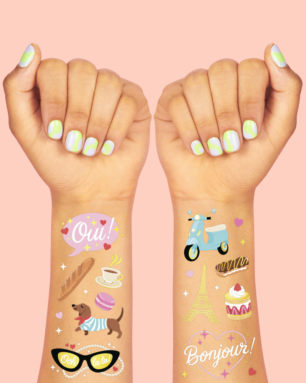 Ooh La La Tats - 62 Foil Temporary Tattoos