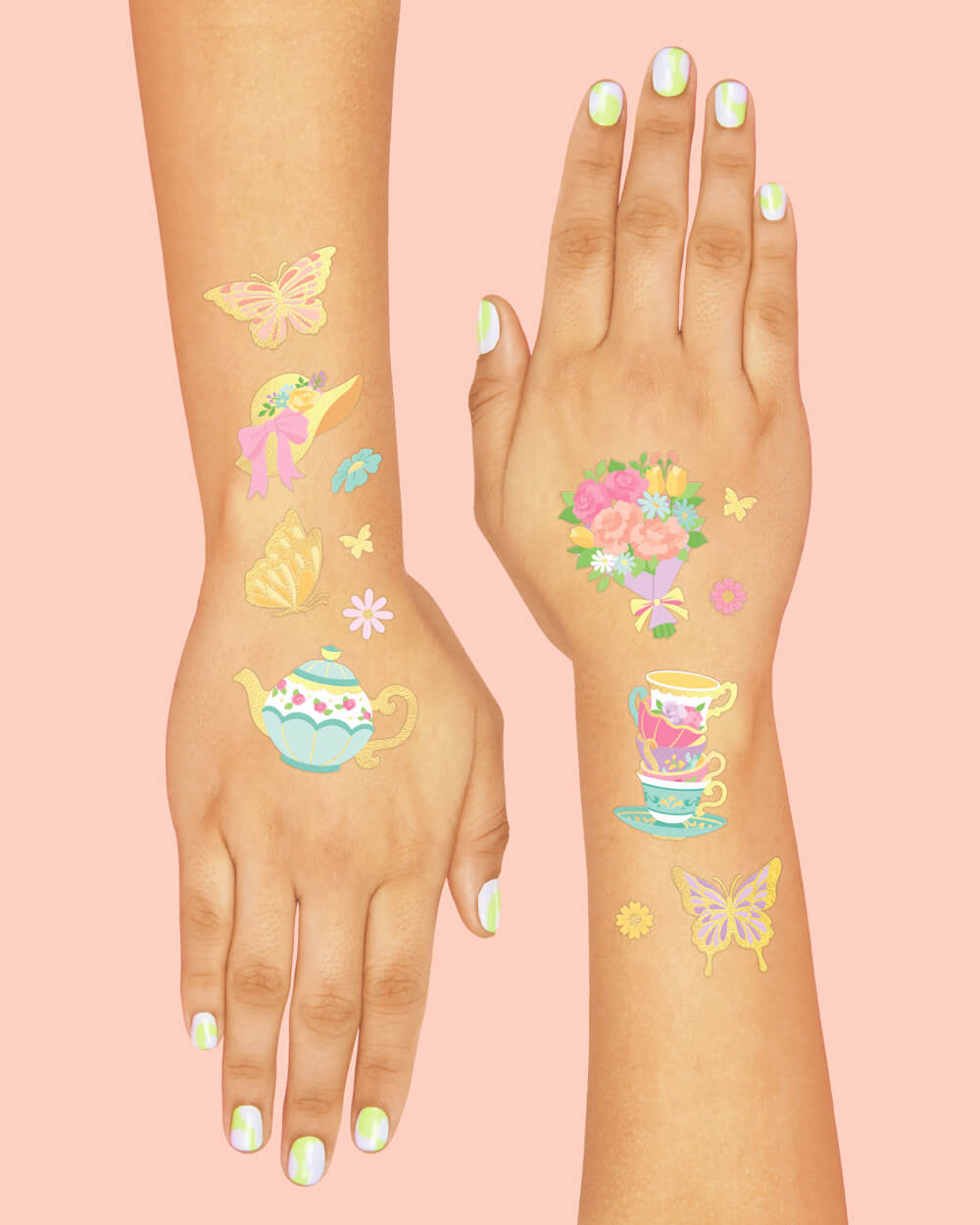 Partea Tats - 61 Foil Temporary Tattoos