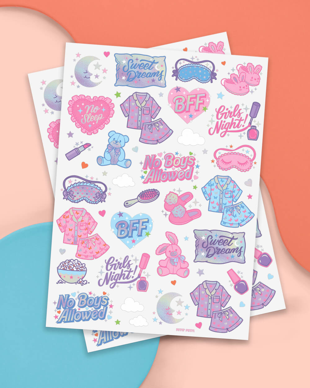 Sleepover Tats - 52 Foil Temporary Tattoos