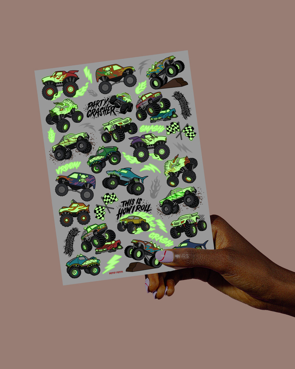 Party Crasher Glo Tats - 50 Foil Temporary Tattoos