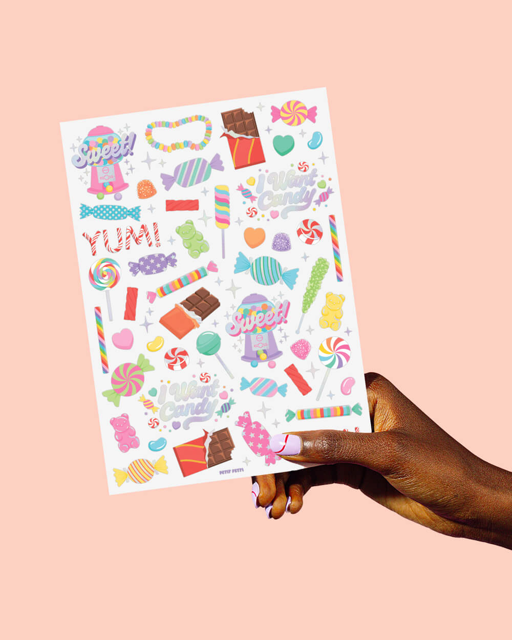 I Want Candy Tats - 72 Foil Temporary Tattoos