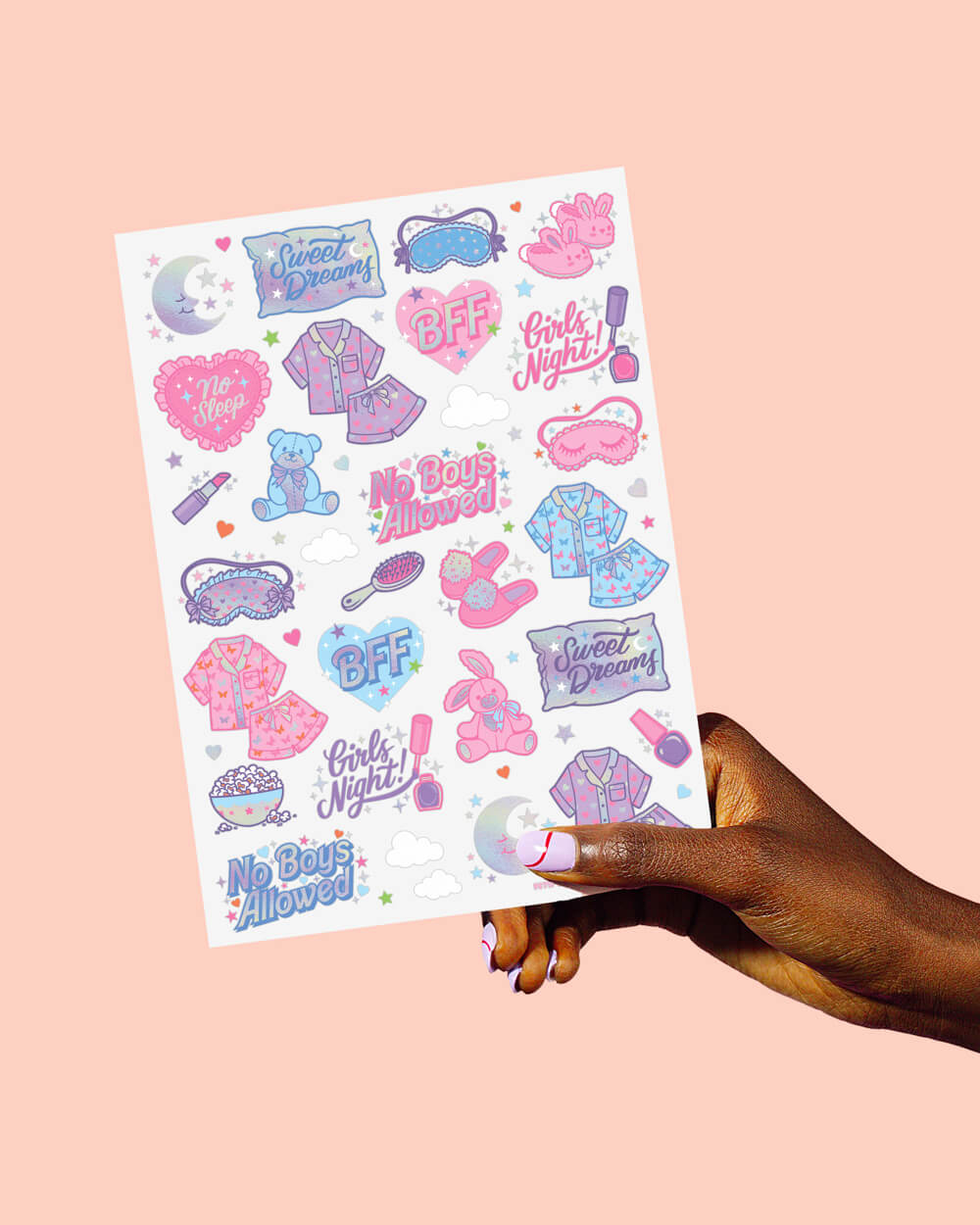 Sleepover Tats - 52 Foil Temporary Tattoos