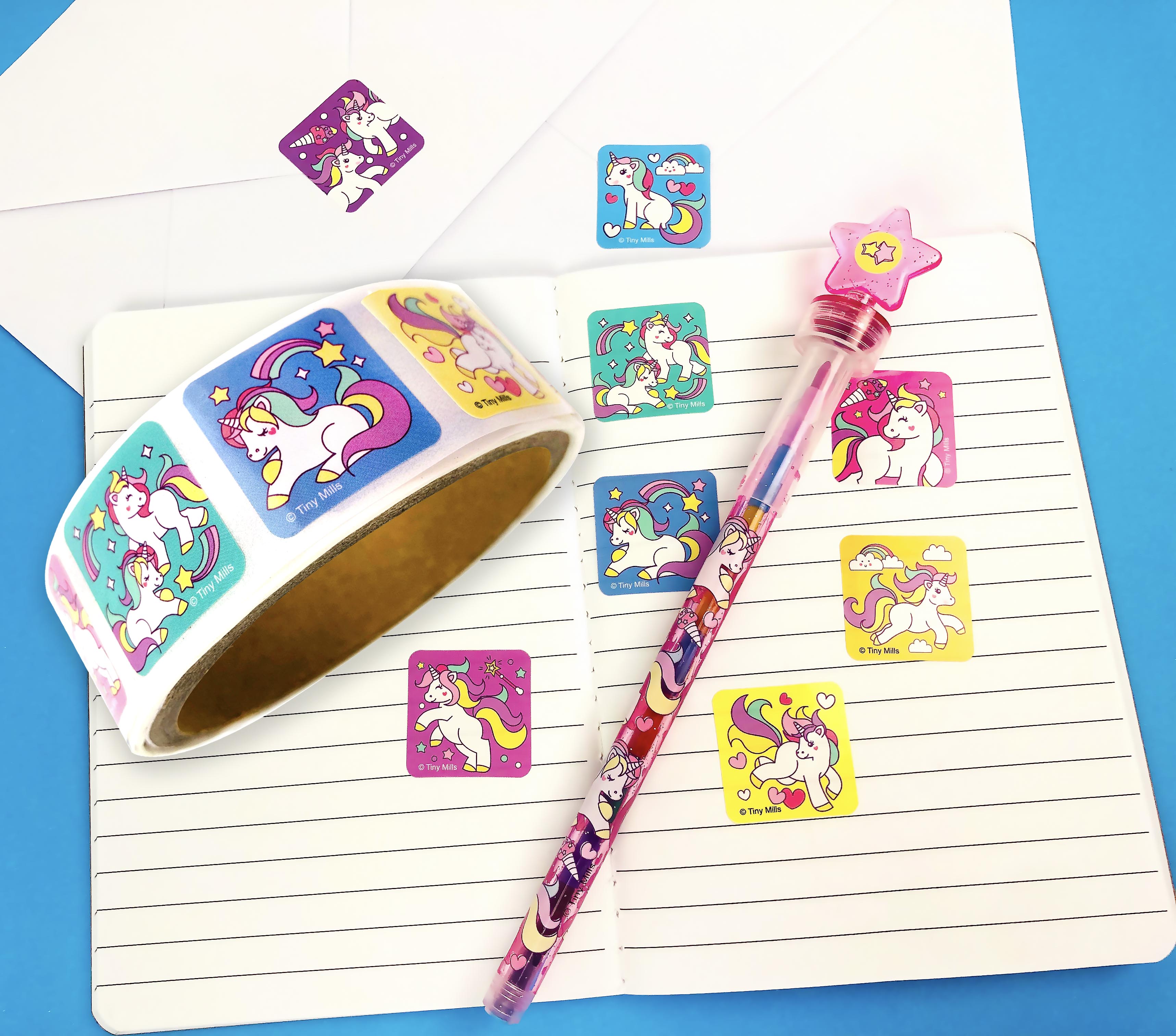 Unicorn Stickers 100 Stickers/dispenser, Pack Of 1, 6 Or 12 Dispensers