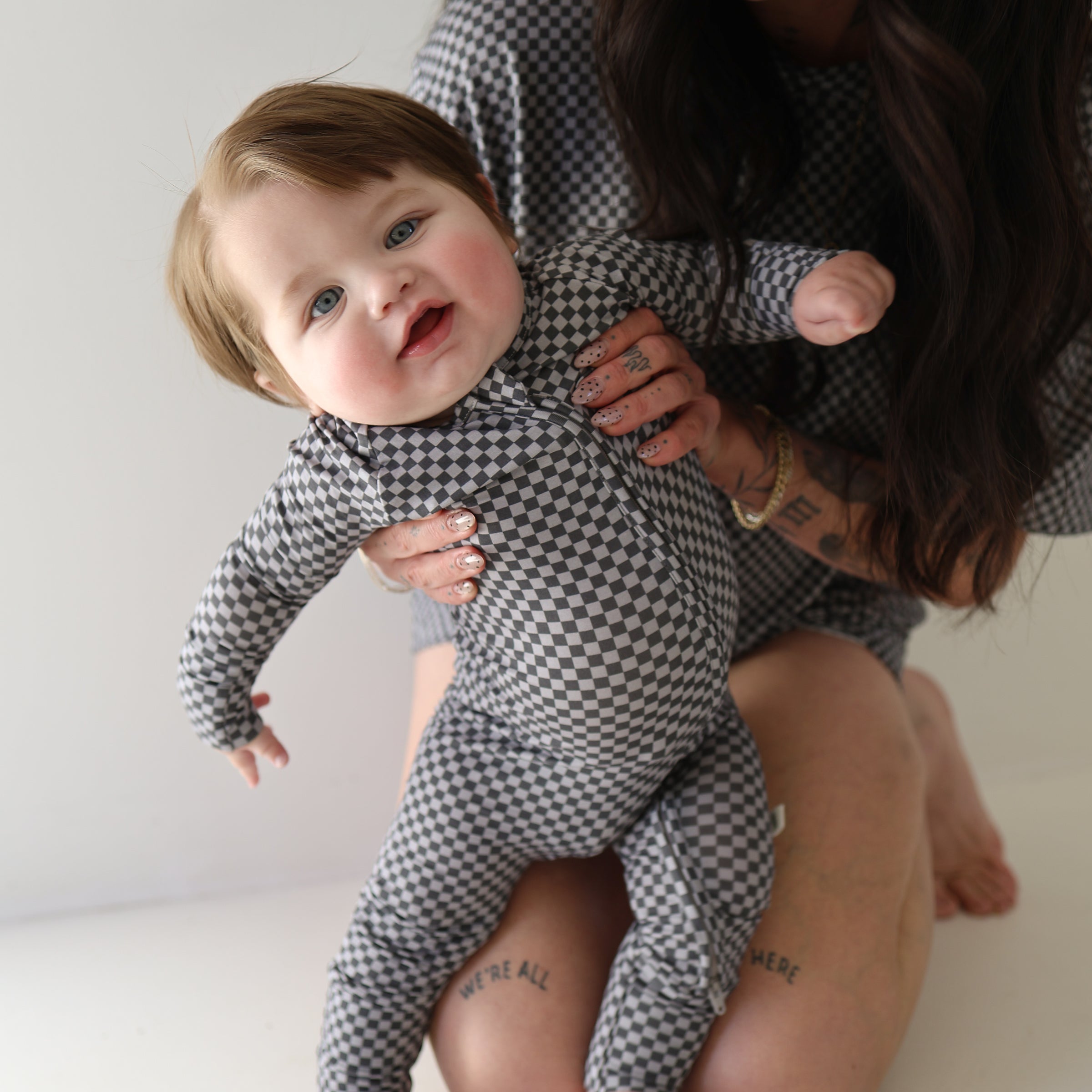 Bamboo Zip Pajamas | Street Micro Check