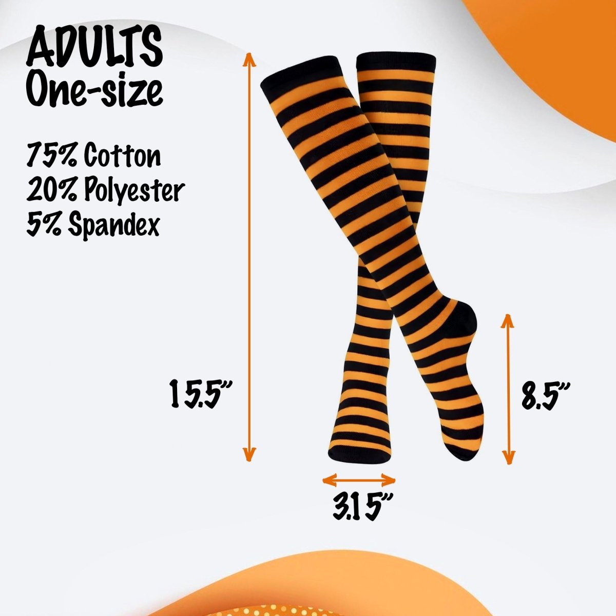 Striped Cotton Socks For Adults