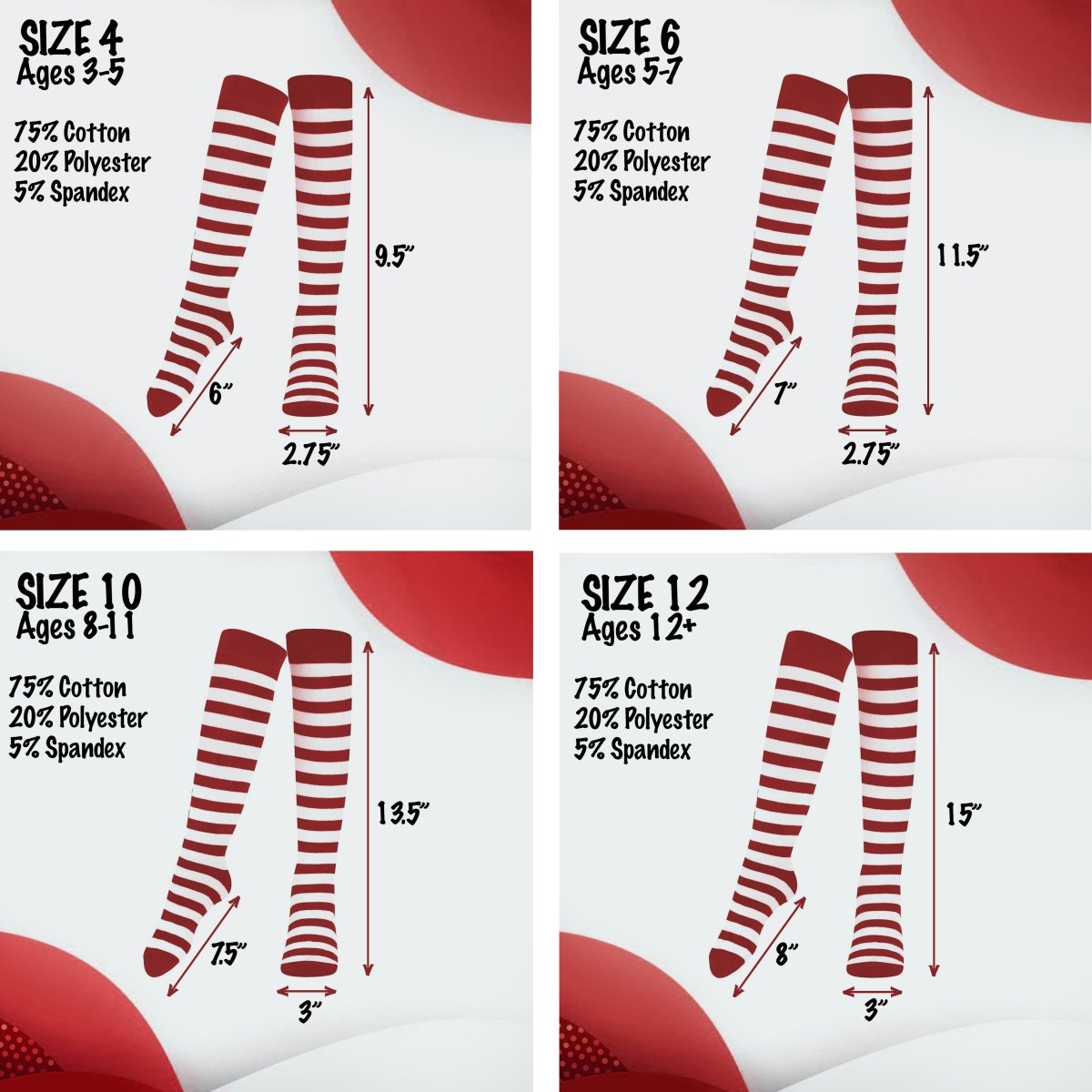 Striped Cotton Socks For Kids