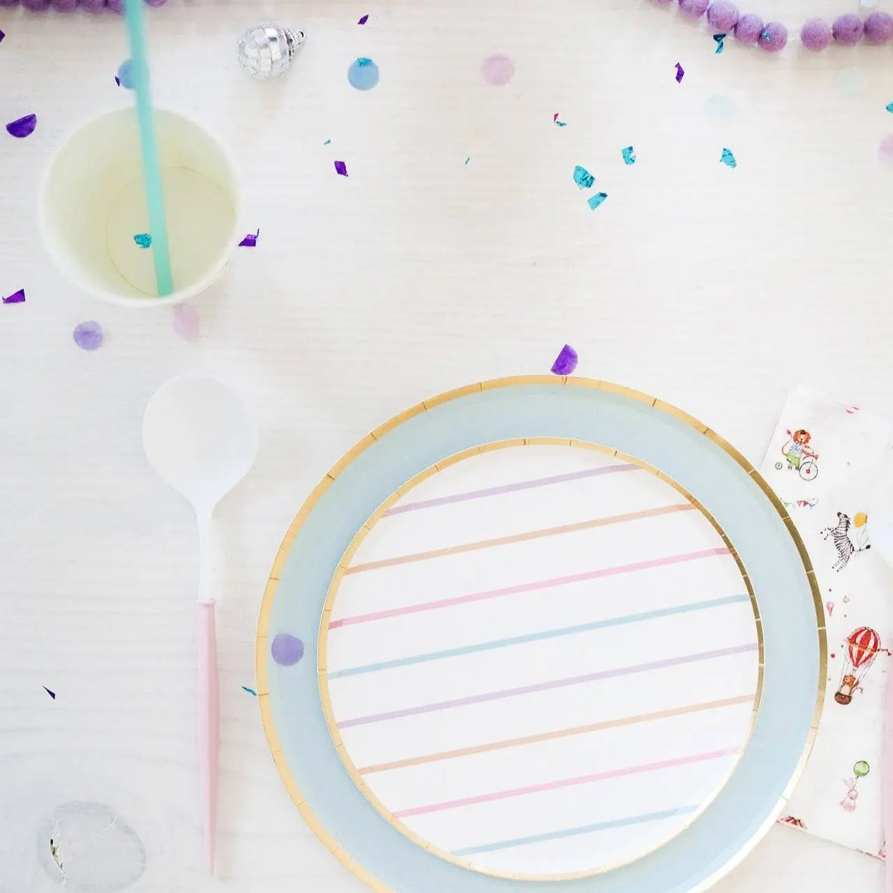 Striped Small Plate (8 Per Set)