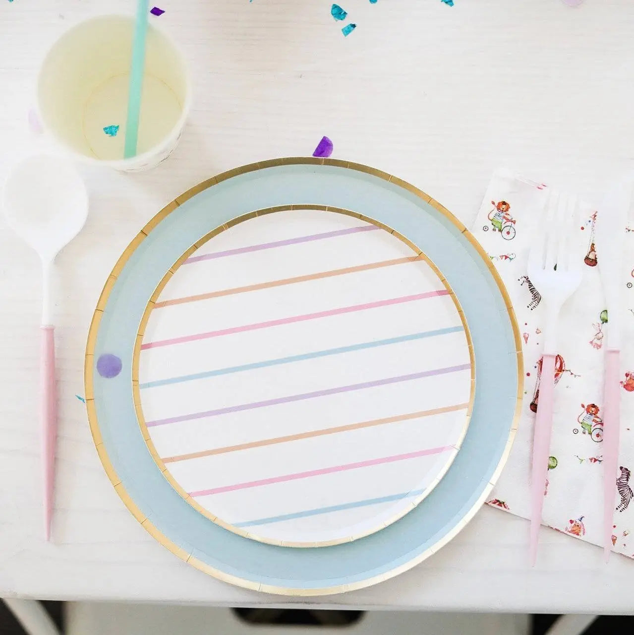 Striped Small Plate (8 Per Set)