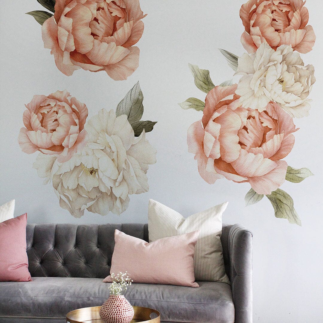 Summer Daze Peonies Wall Decal