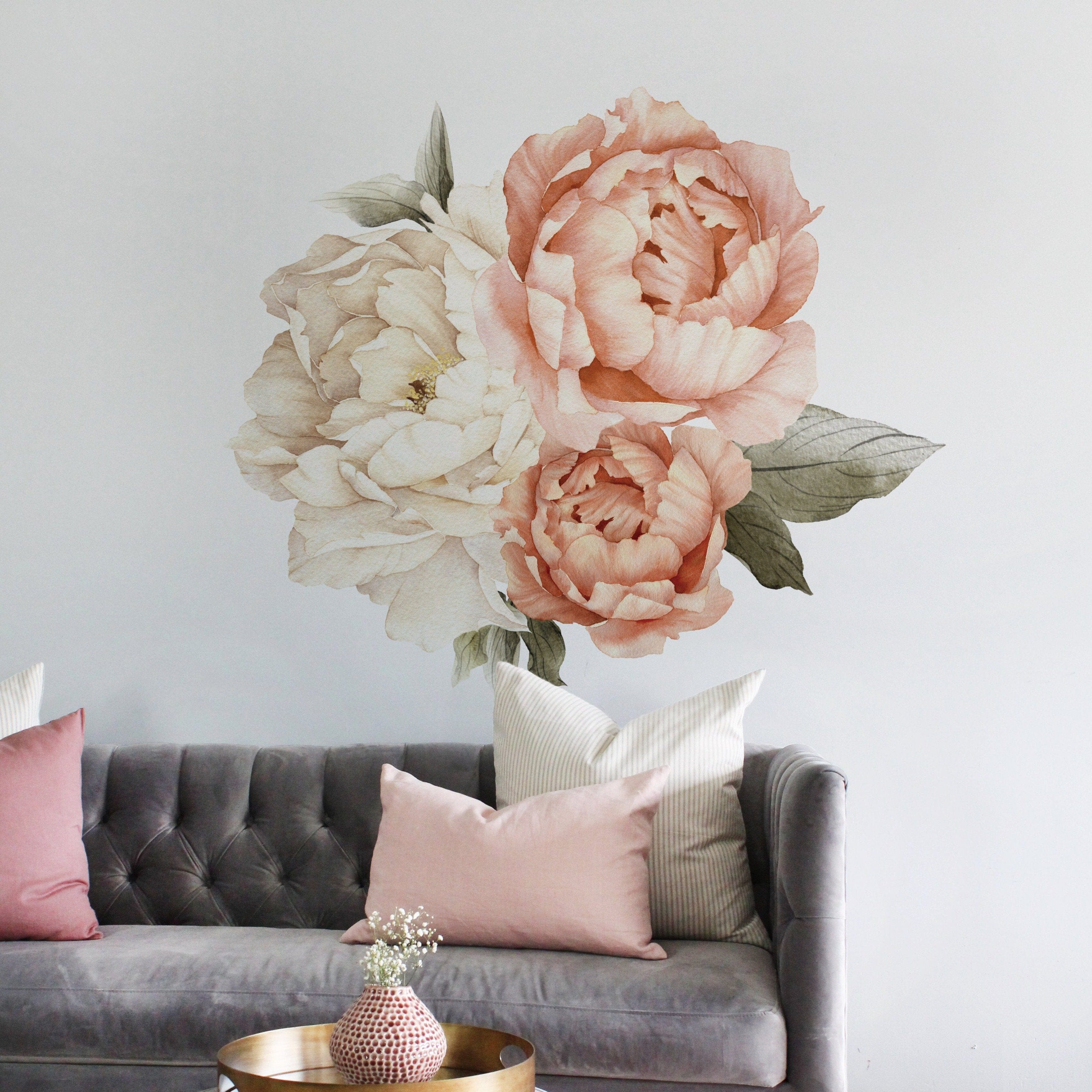 Summer Daze Peonies Wall Decal