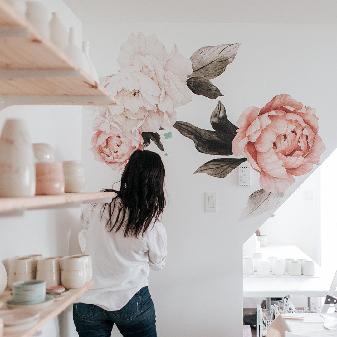 Summer Daze Peonies Wall Decal