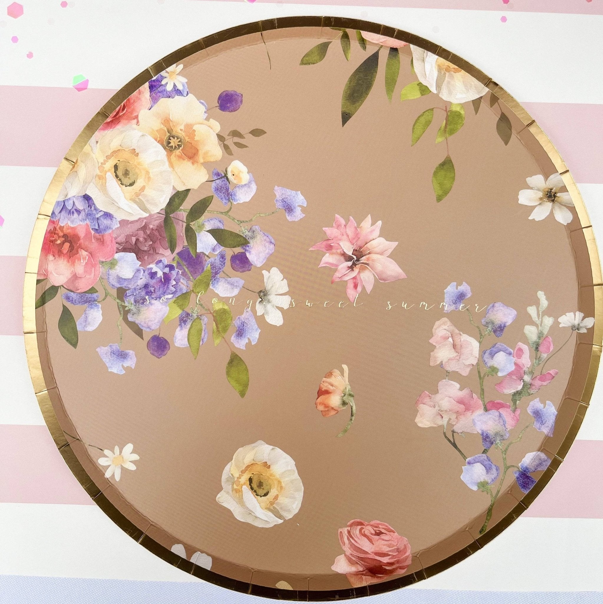 Summer Floral Plate, Large