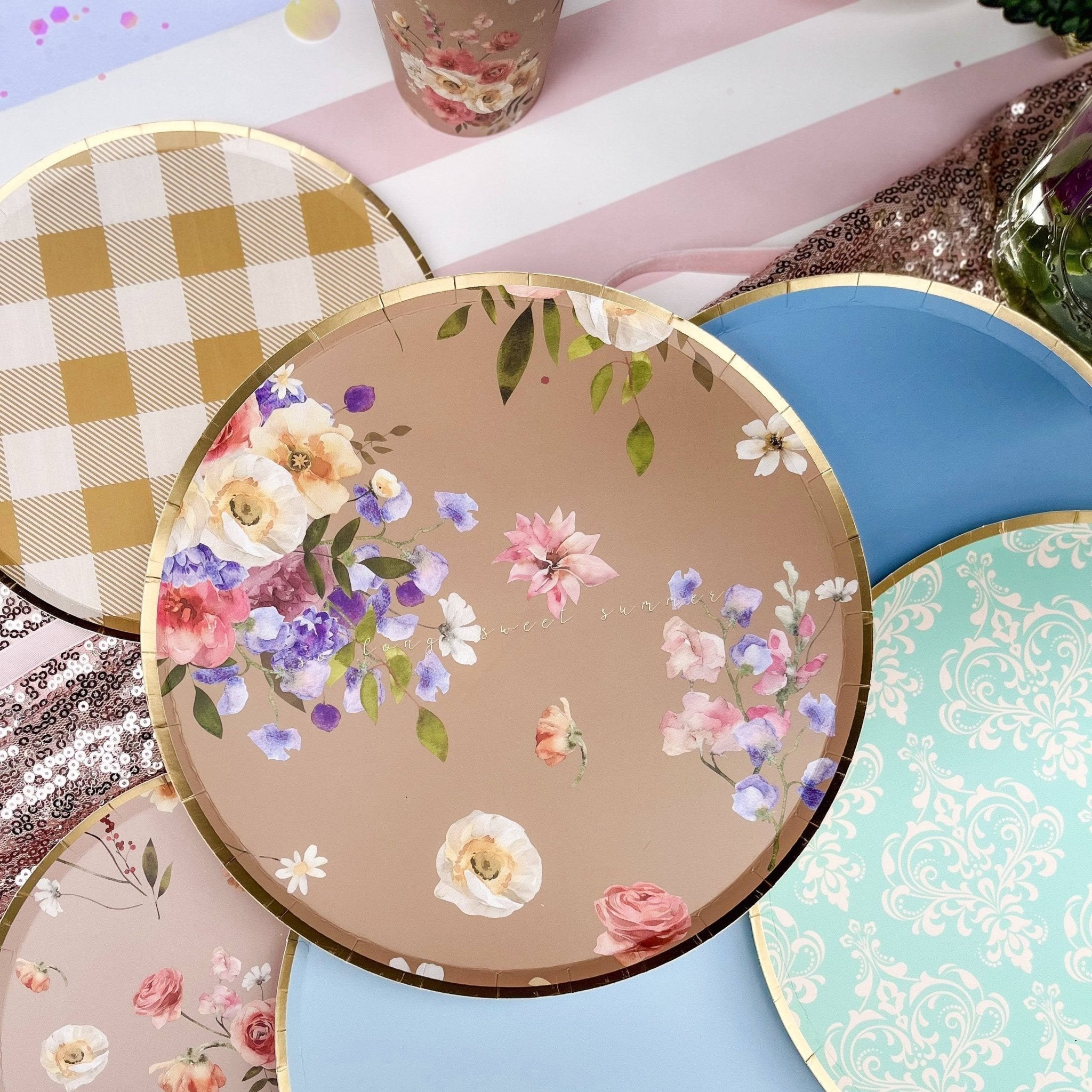 Summer Floral Plate, Large