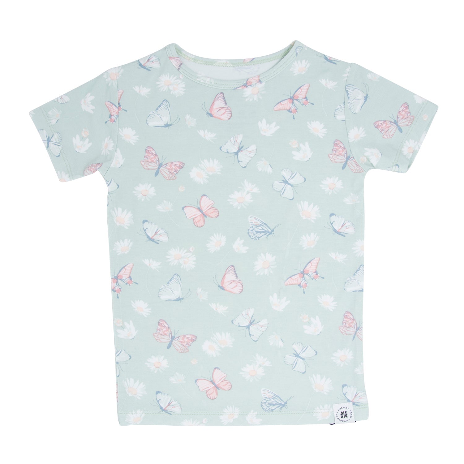 Mint Butterfly Daisy Bamboo Summer Pajama Set