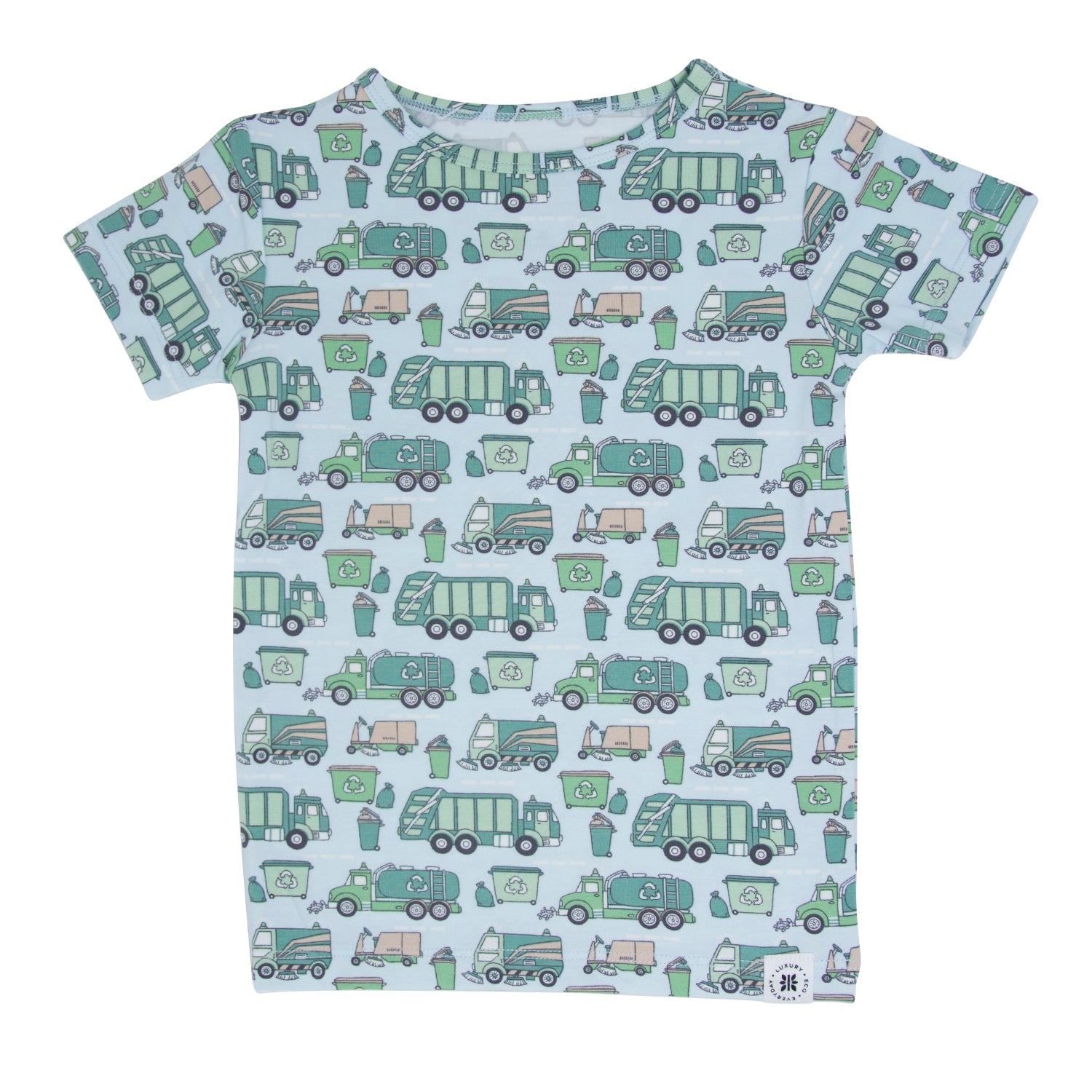 Garbage Trucks Recycle Summer Pajama Set