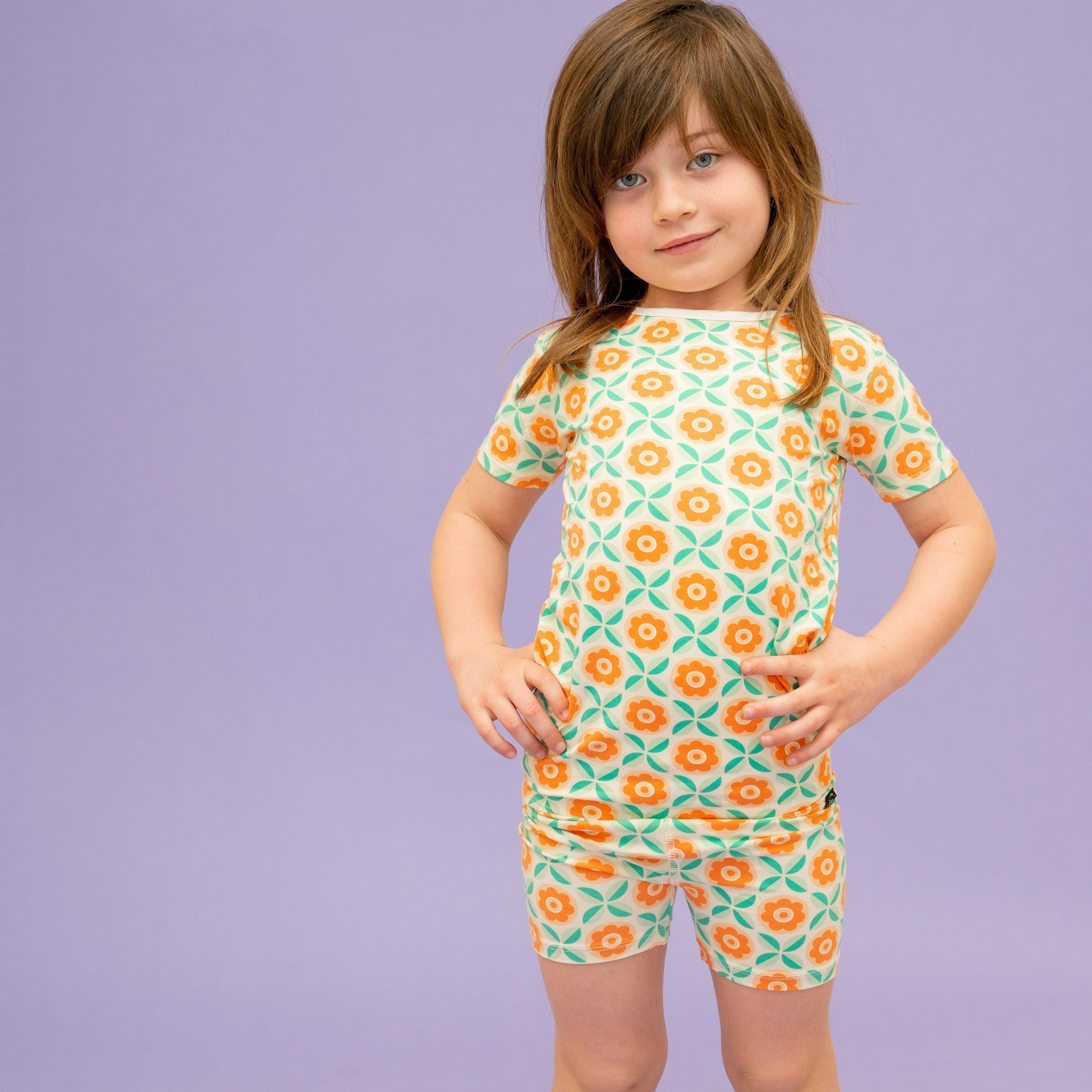 Summer Pj - Geo Flower Peach