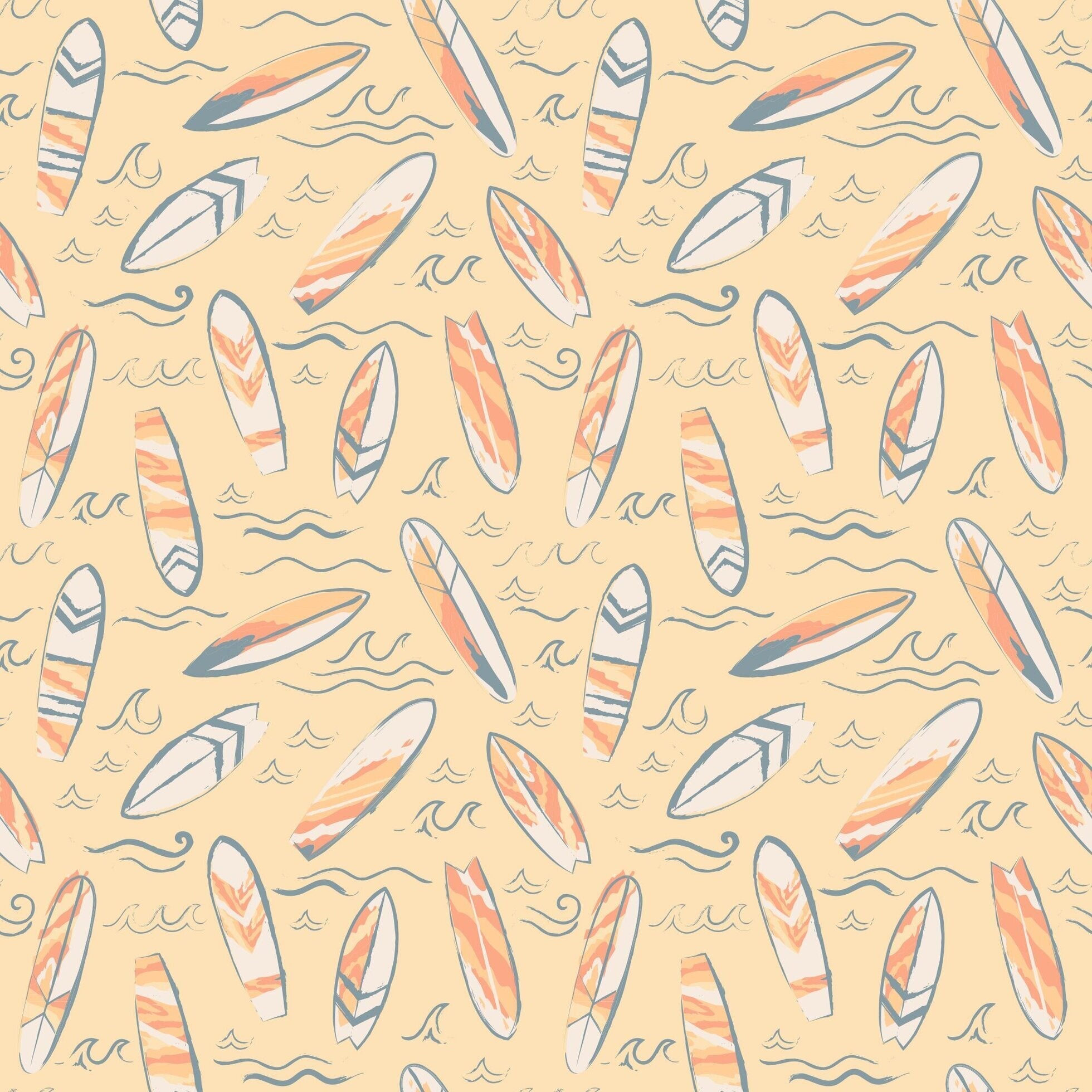 Surfboard Waves Summer Pajama Set