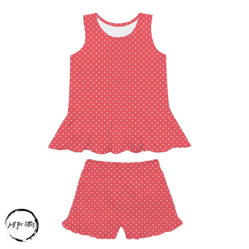 Polka Dot 2pc Pj Set