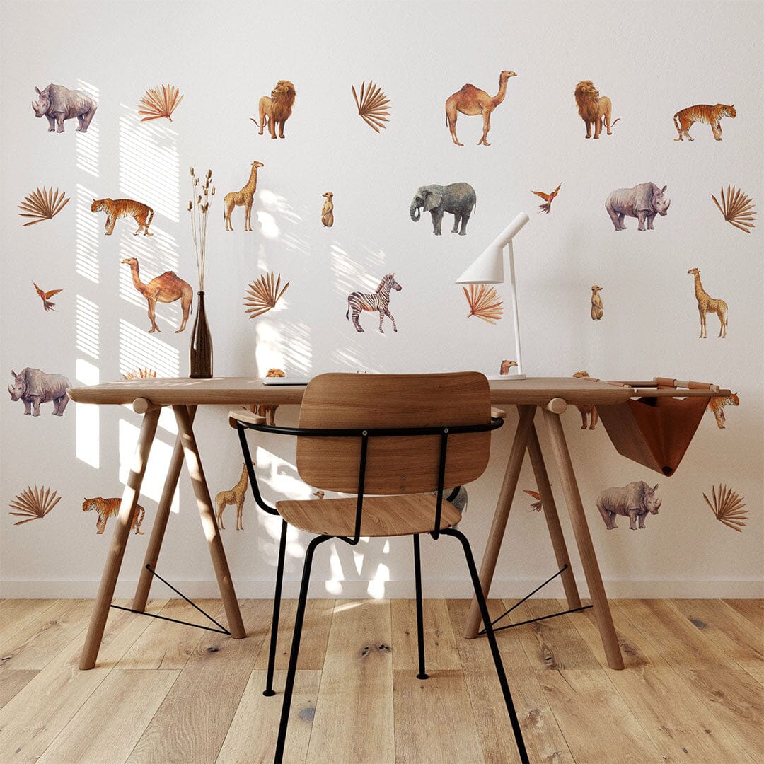 Summer Safari Animal Wall Decals