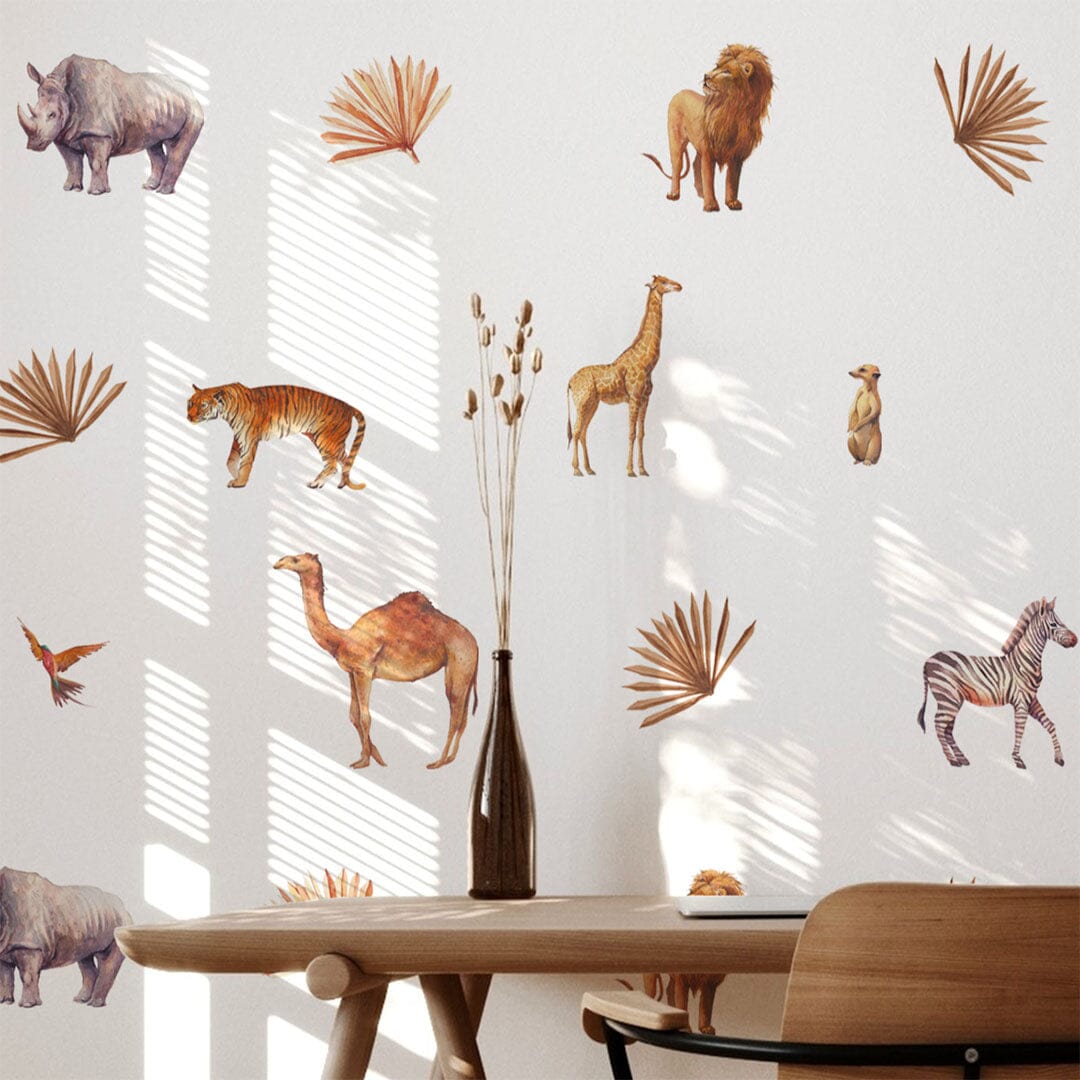Summer Safari Animal Wall Decals