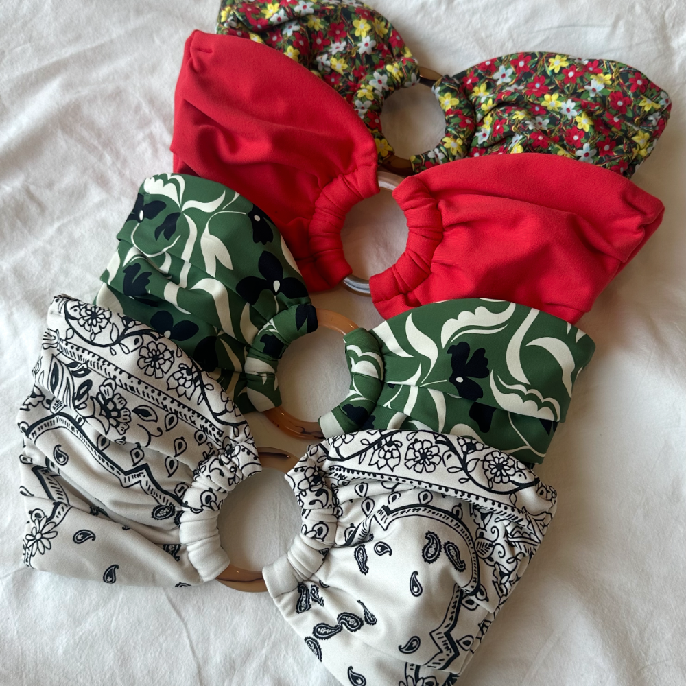 Sienna Floral Tori Ties Bandeau Bikini Top