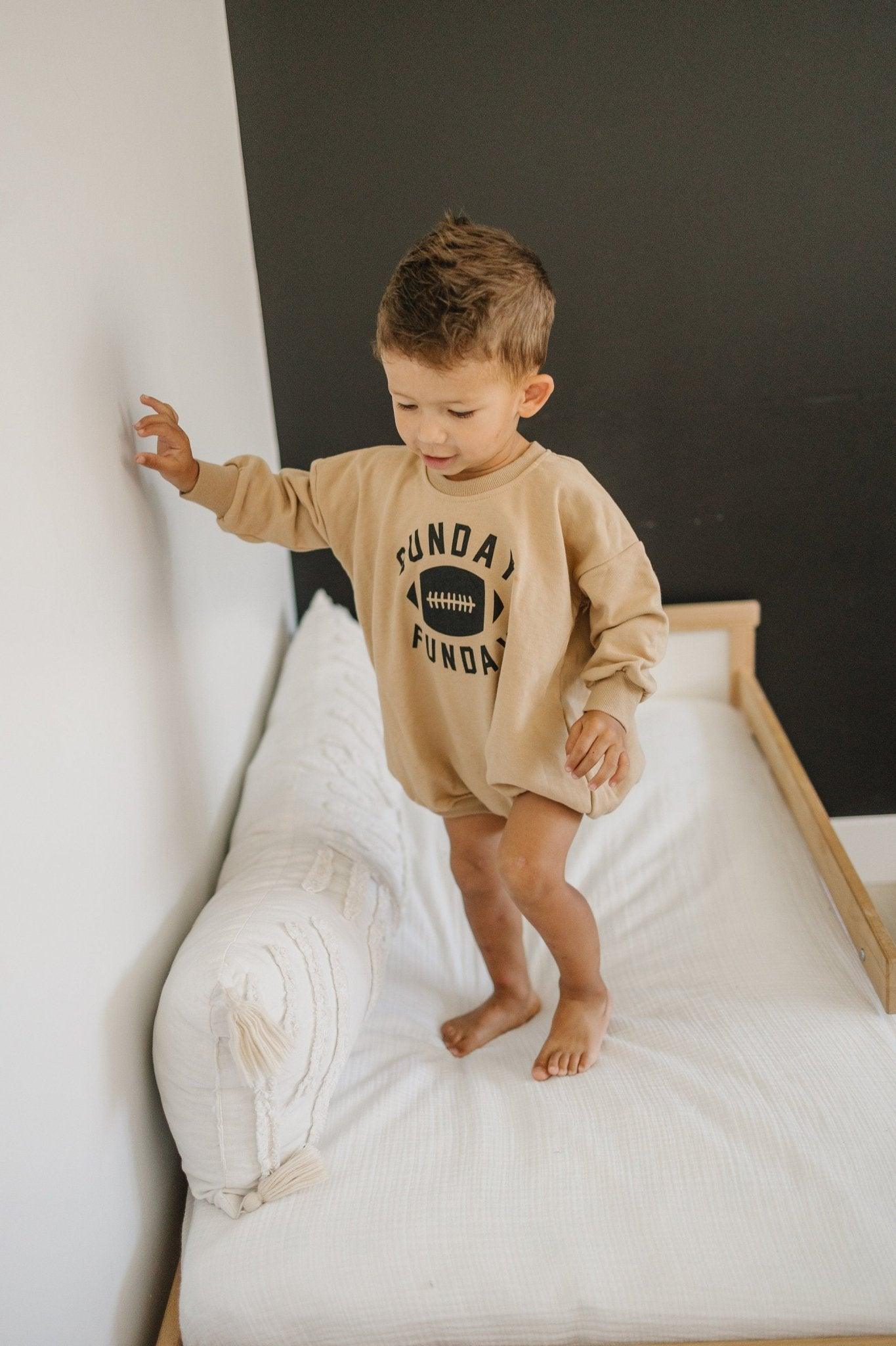 Sunday Funday Football Sweatshirt Romper - More Colors