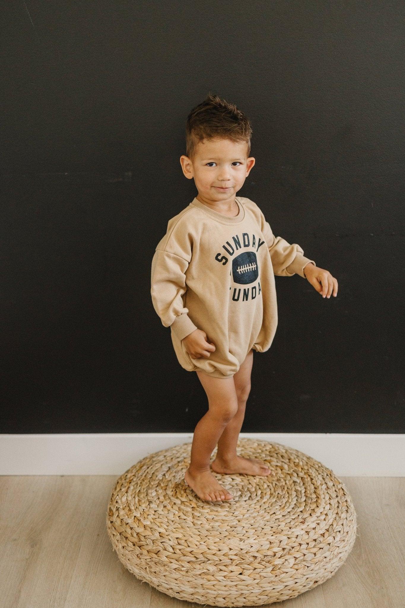 Sunday Funday Football Sweatshirt Romper - More Colors