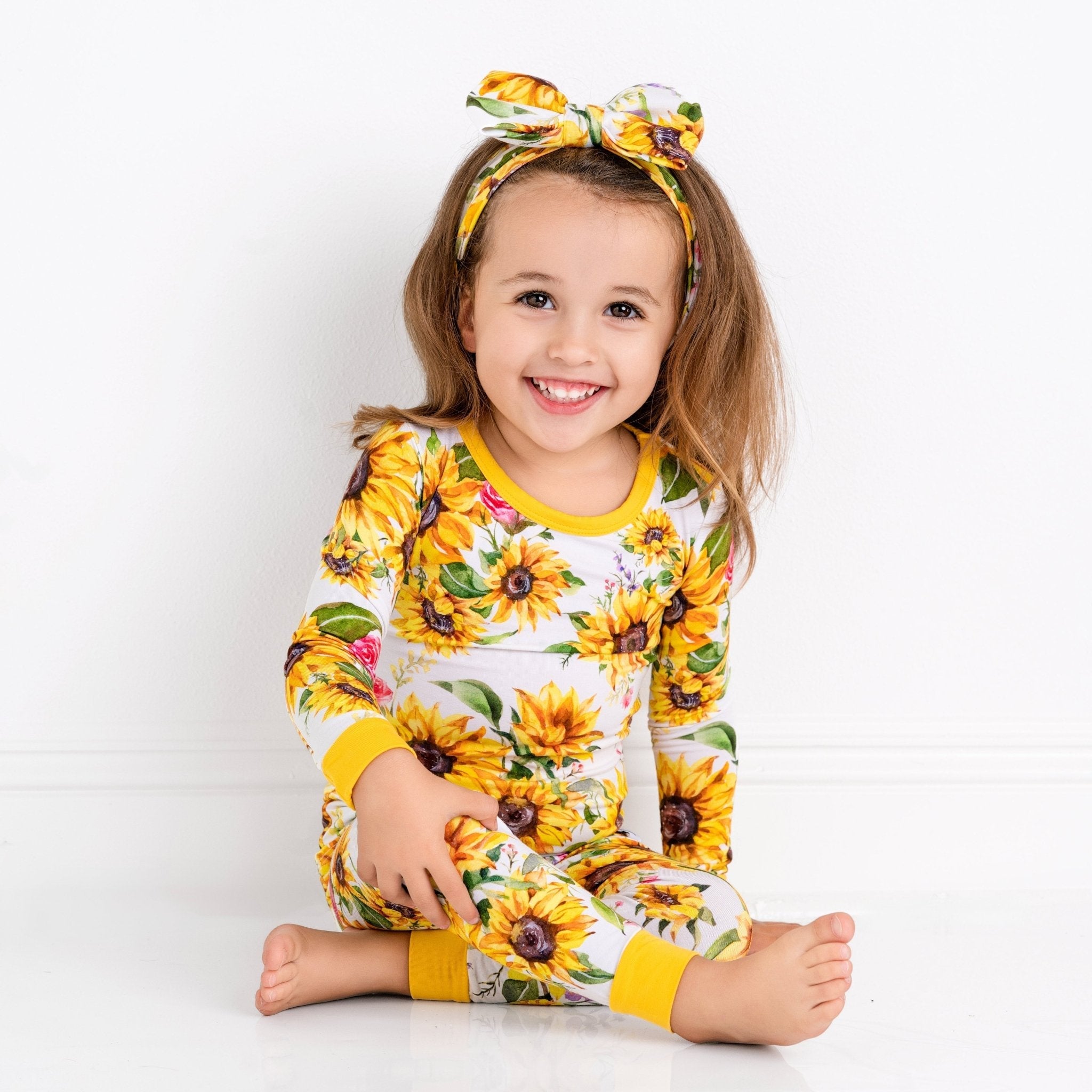 Suns And Roses (sunflowers) Long Sleeve Pj's