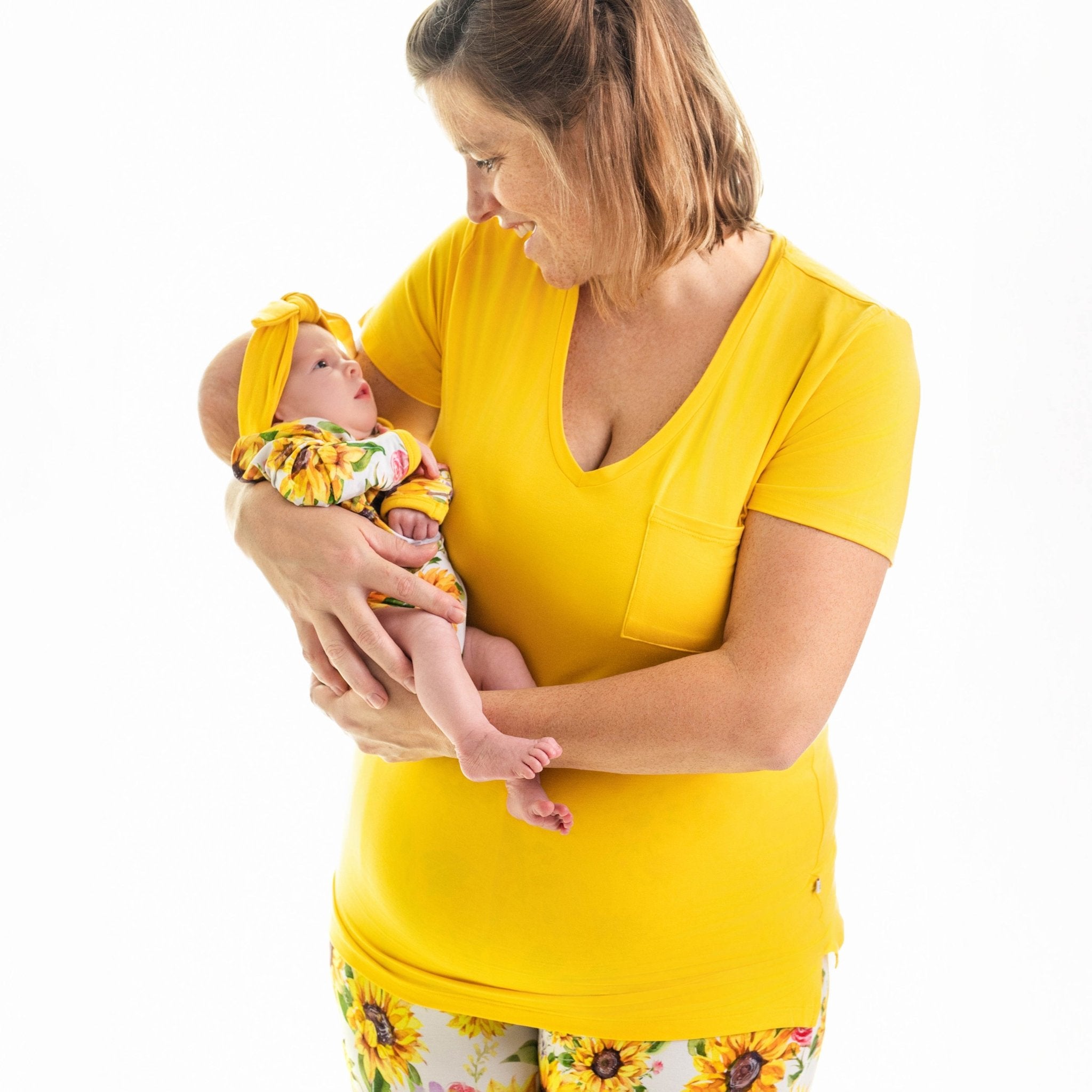 Suns And Roses (sunflowers) Women's Solid Short Sleeve T-shirt