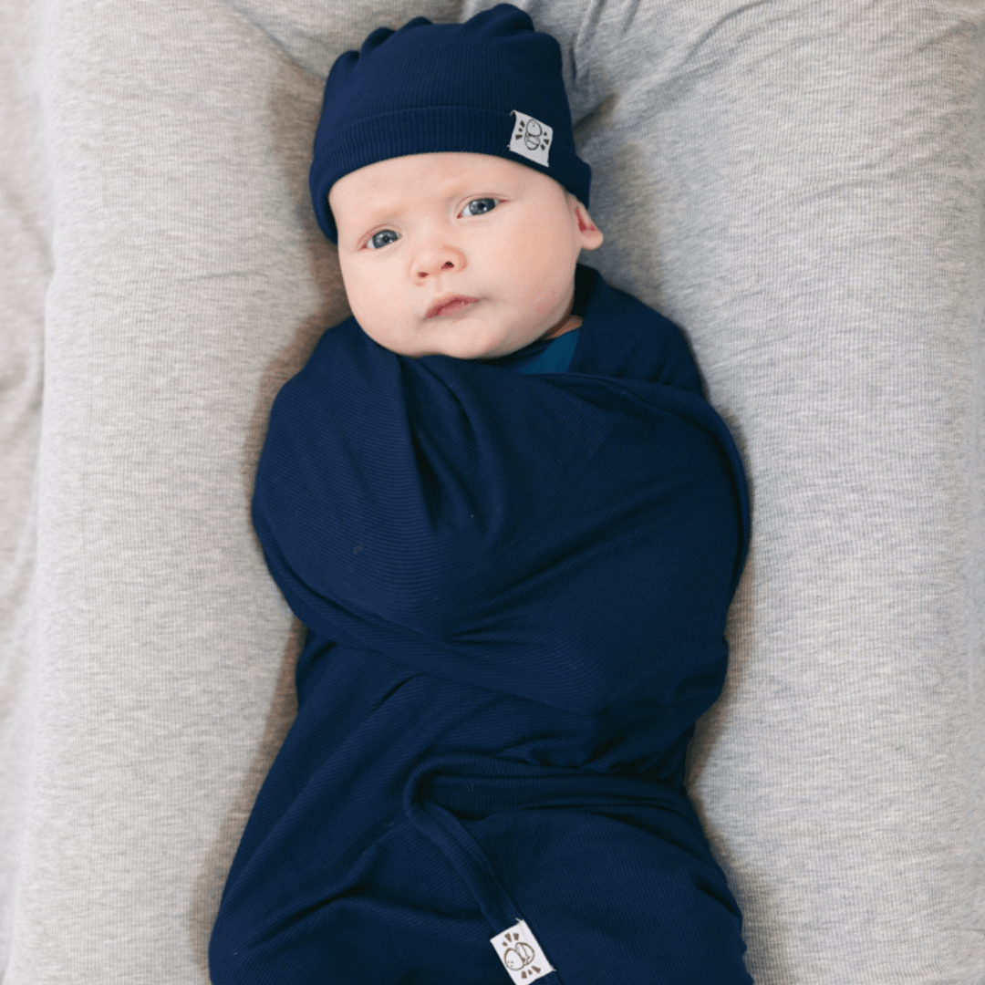 Swaddle In Navy (ribbed)