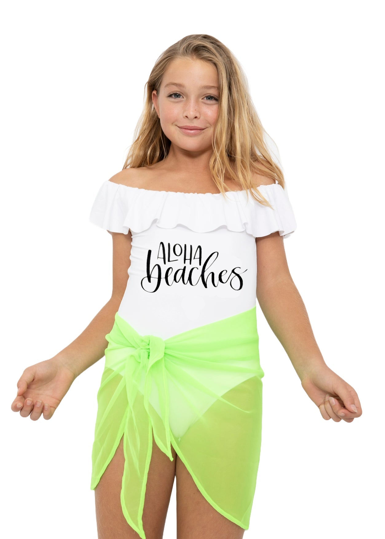 Aloha Beaches White Swimsuit