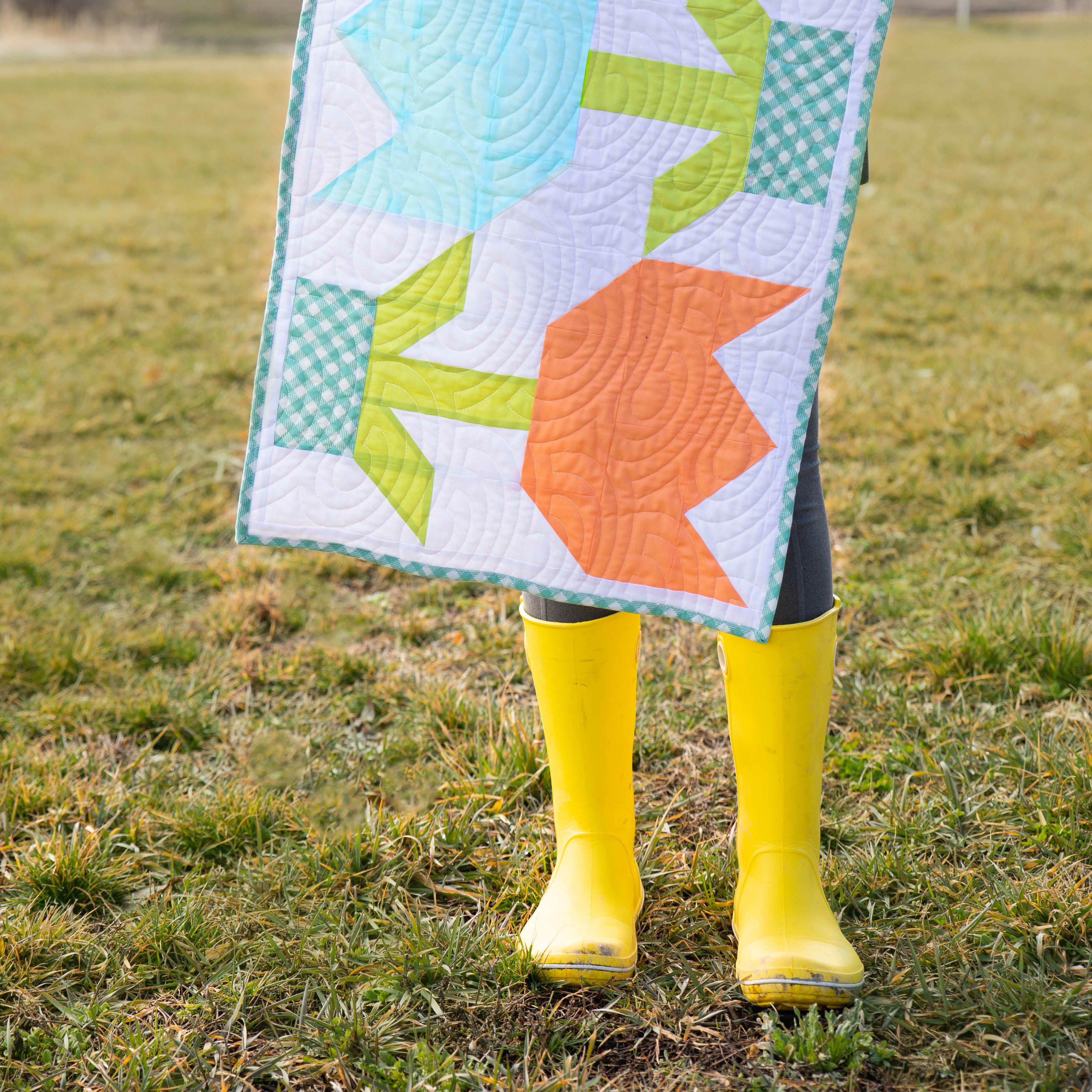 Spring Tulip Table Runner Pre-cut Quilt Kit