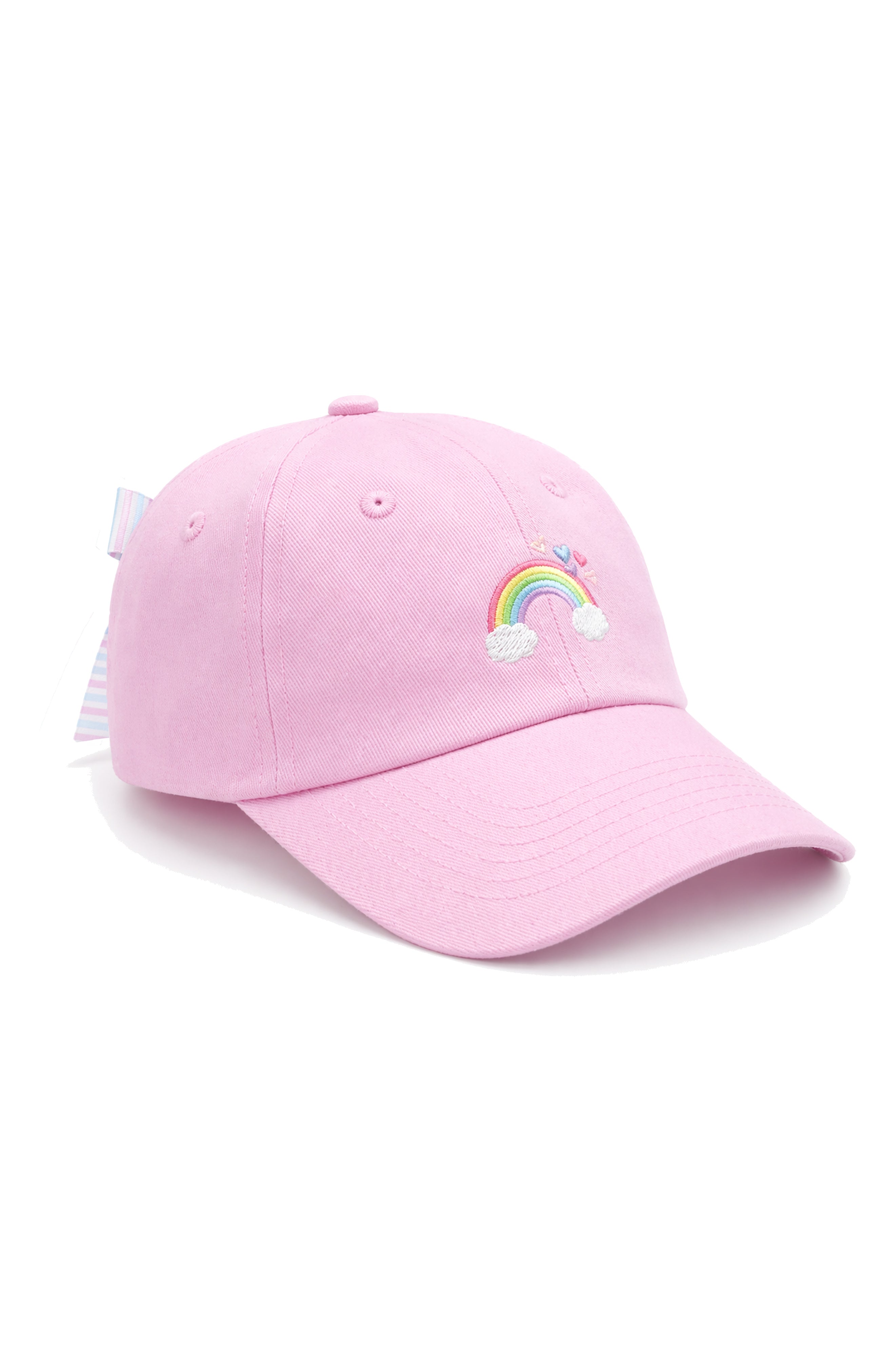 Rainbow Sparkle Bow Baseball Hat (youth, Junior)