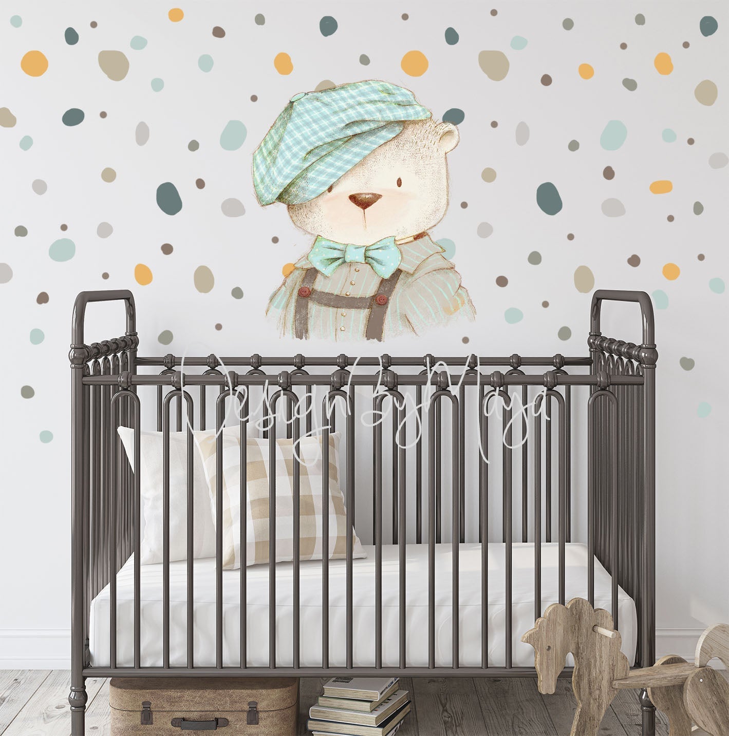 Baby Elephant - Fabric Nursery Wall Art Decals