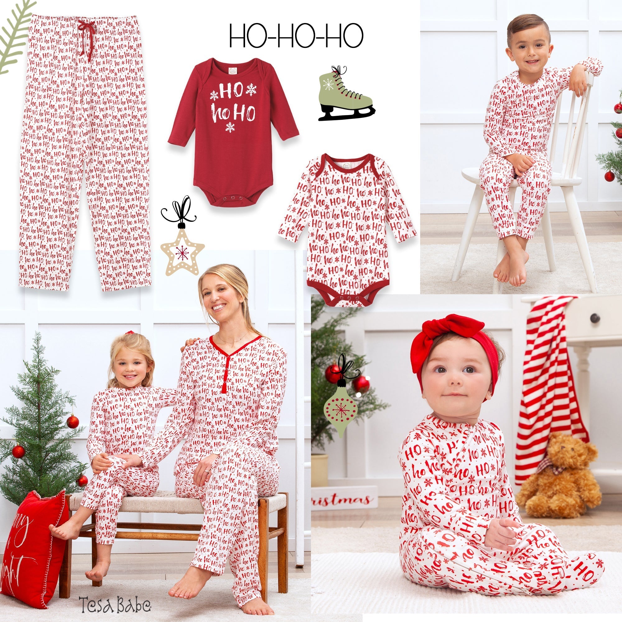 Ho-ho-ho Kid's Bamboo Pajama Set