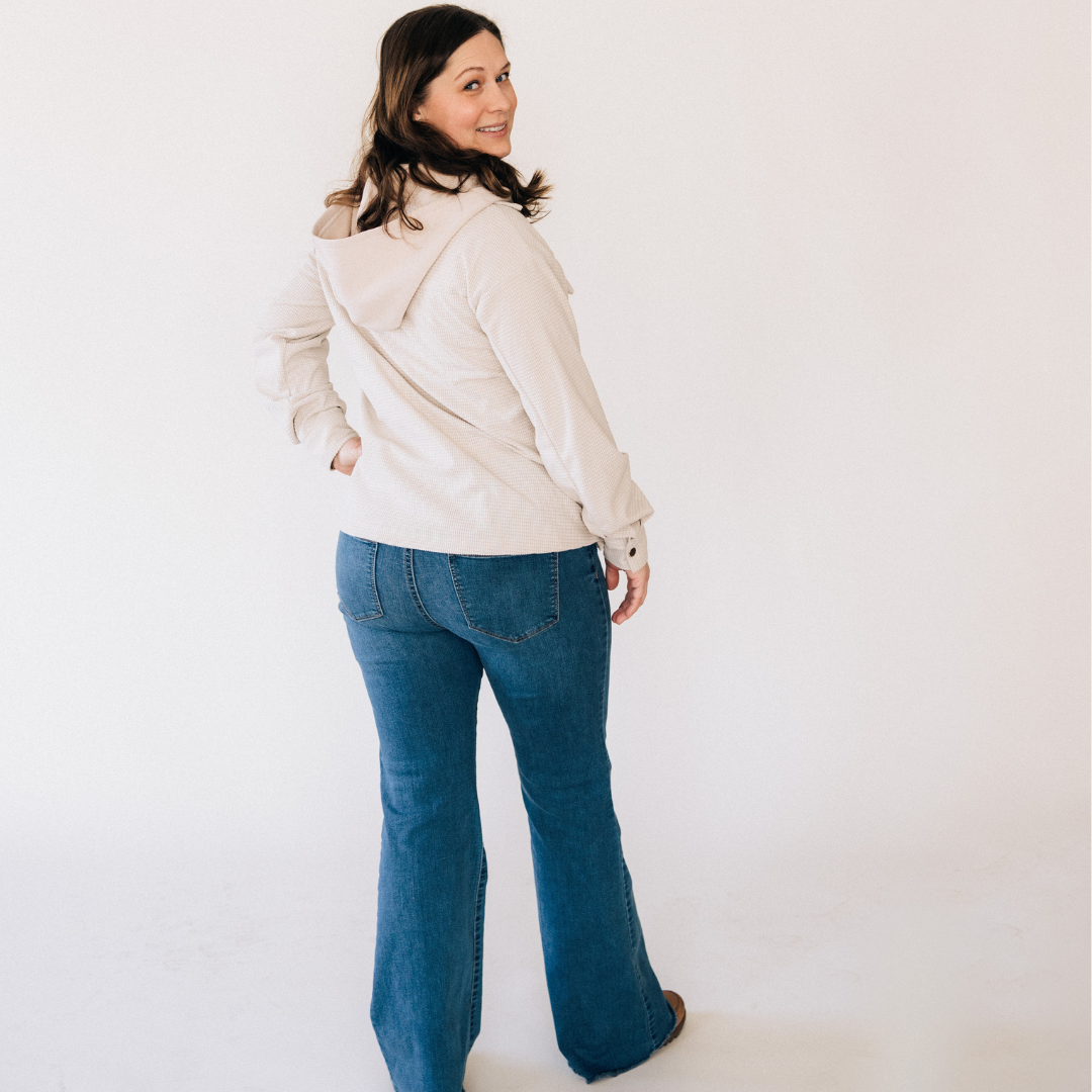 Textured Khaki Jacket - Women