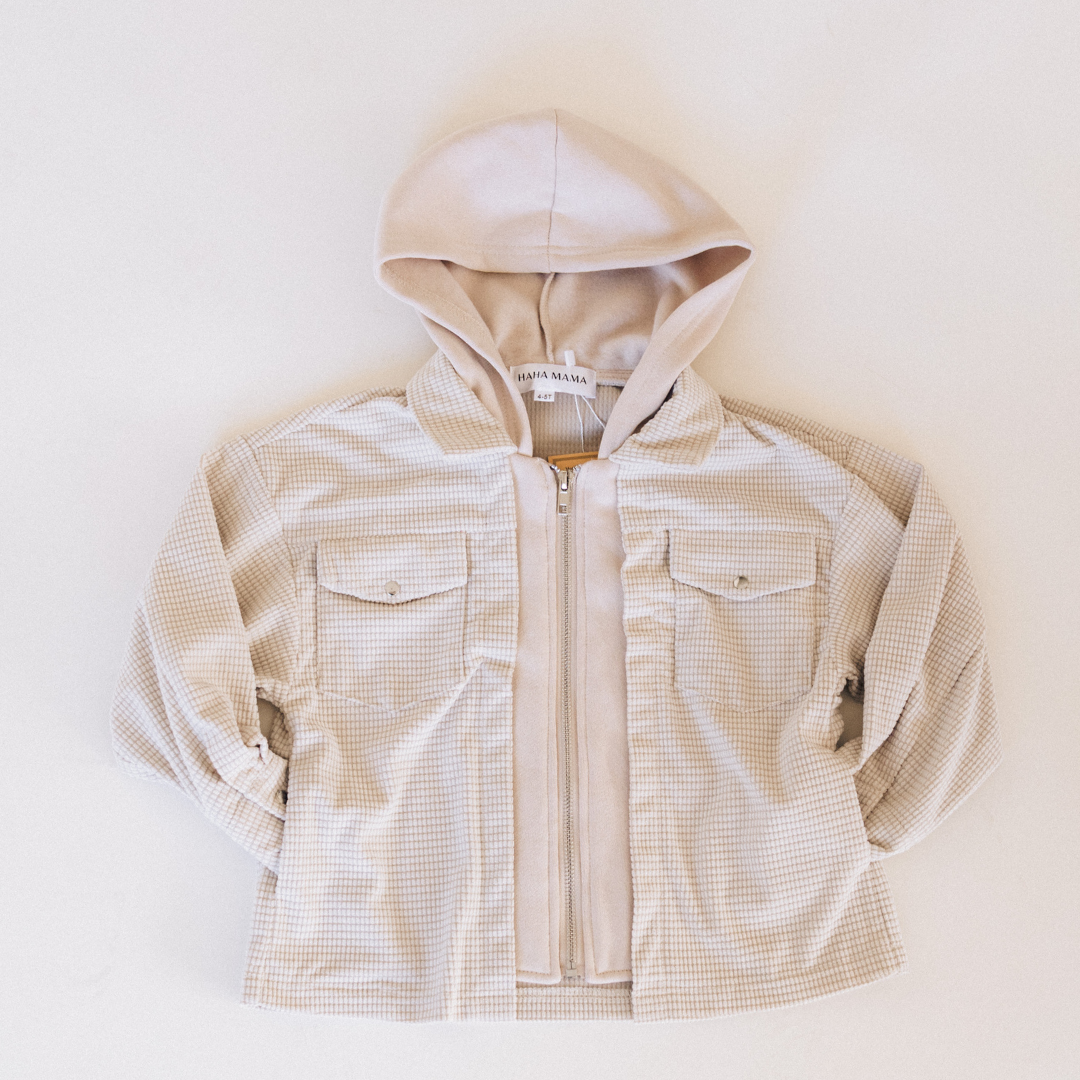 Textured Khaki Jacket - Child