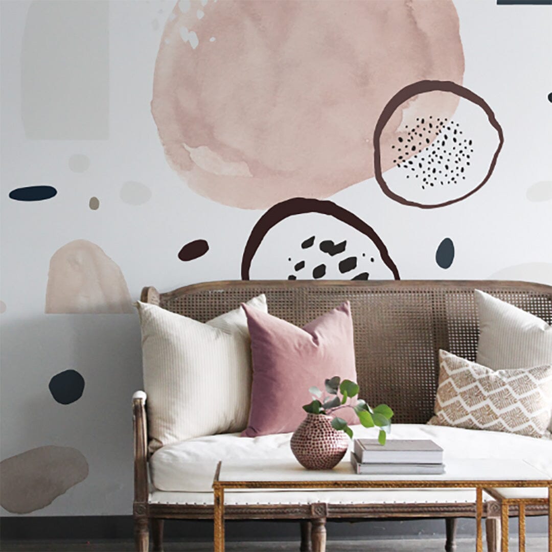 The Blush Circular Abstract Wall Decals