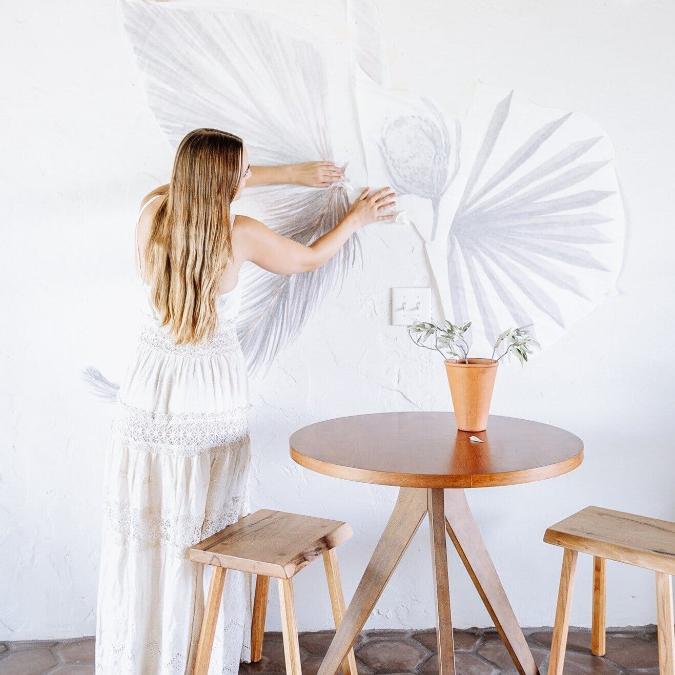 Thistle And Palms Wall Decals