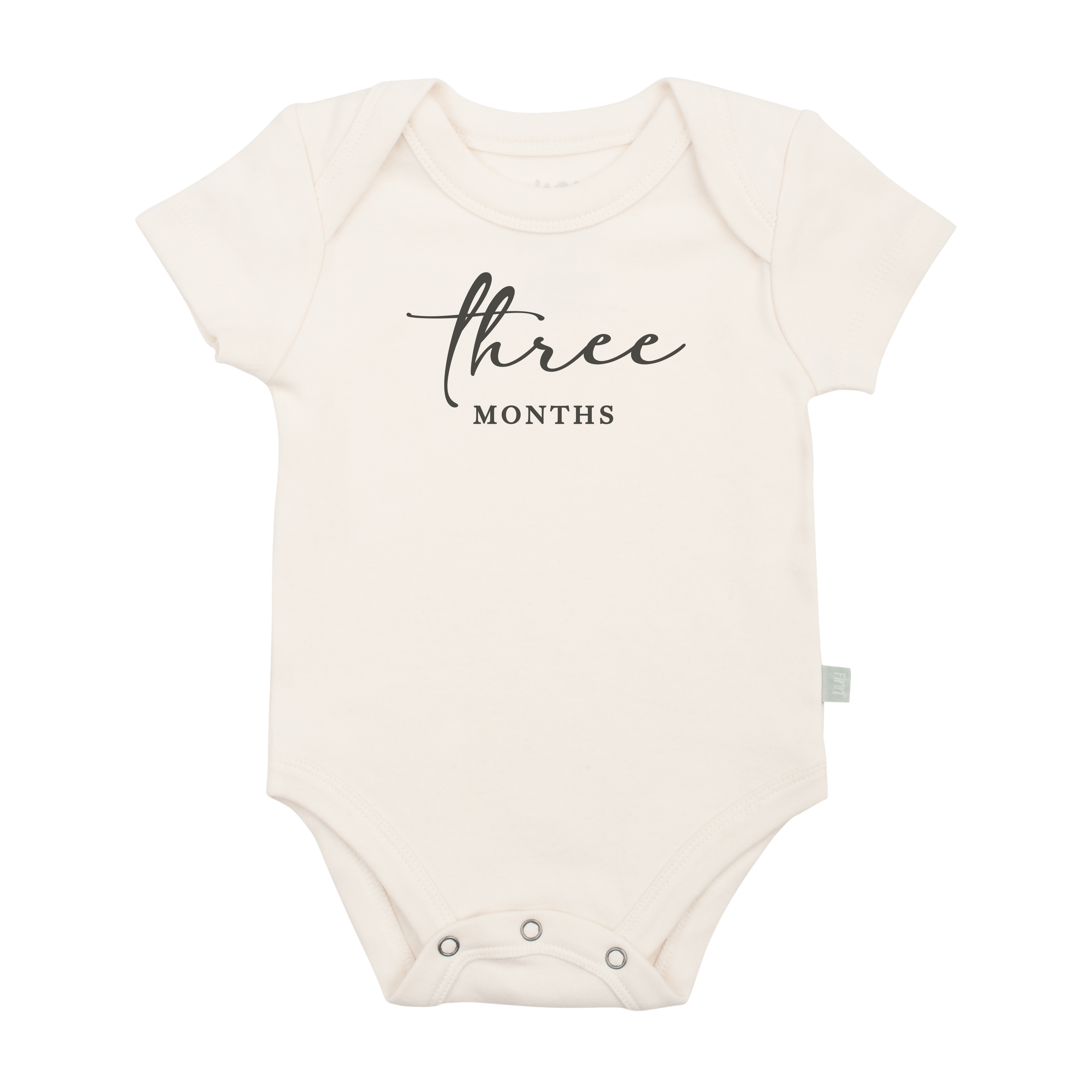 Graphic Bodysuit | Three Months Milestone Charcoal