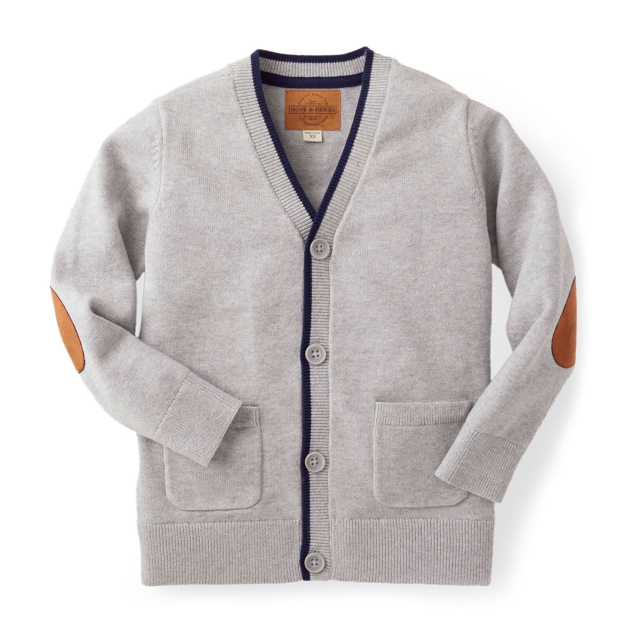Tipped Cardigan With Elbow Patches - Baby