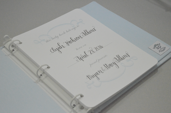 Baby Memory Book - Blue Silk (w/o Bow)