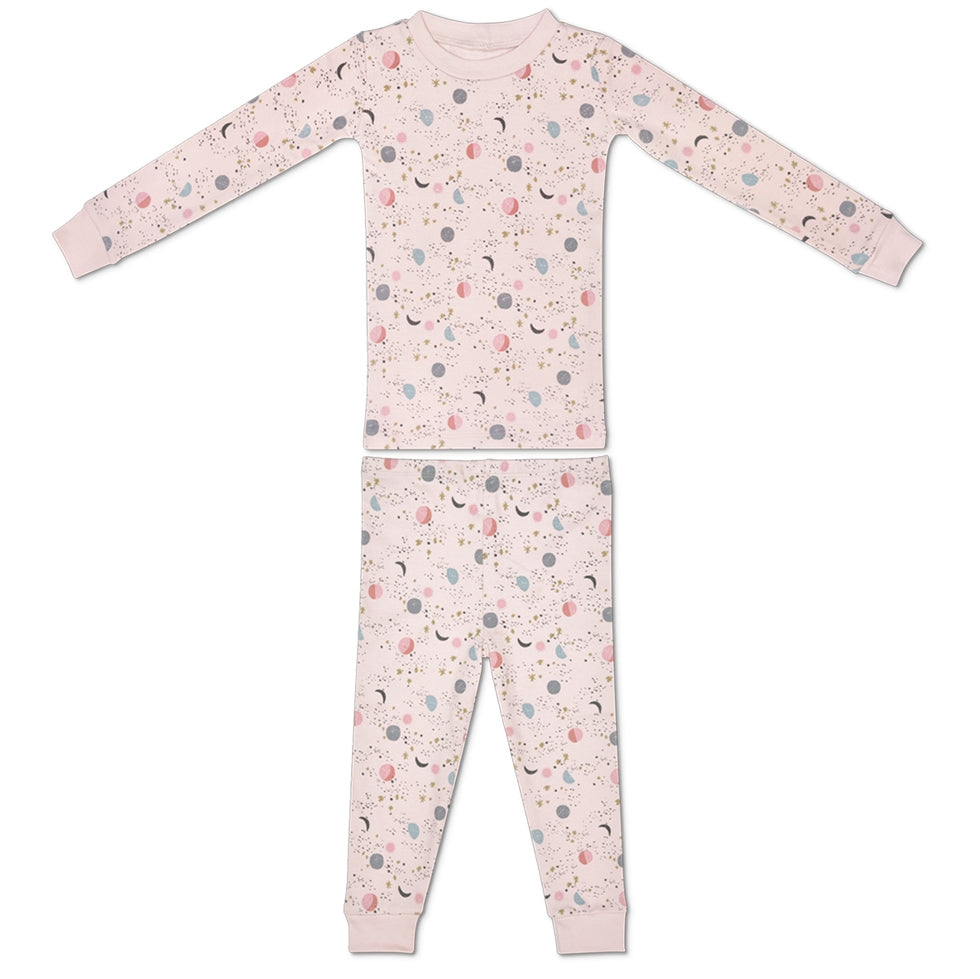 Organic Cotton Pajama - Pink Moon & Stars
