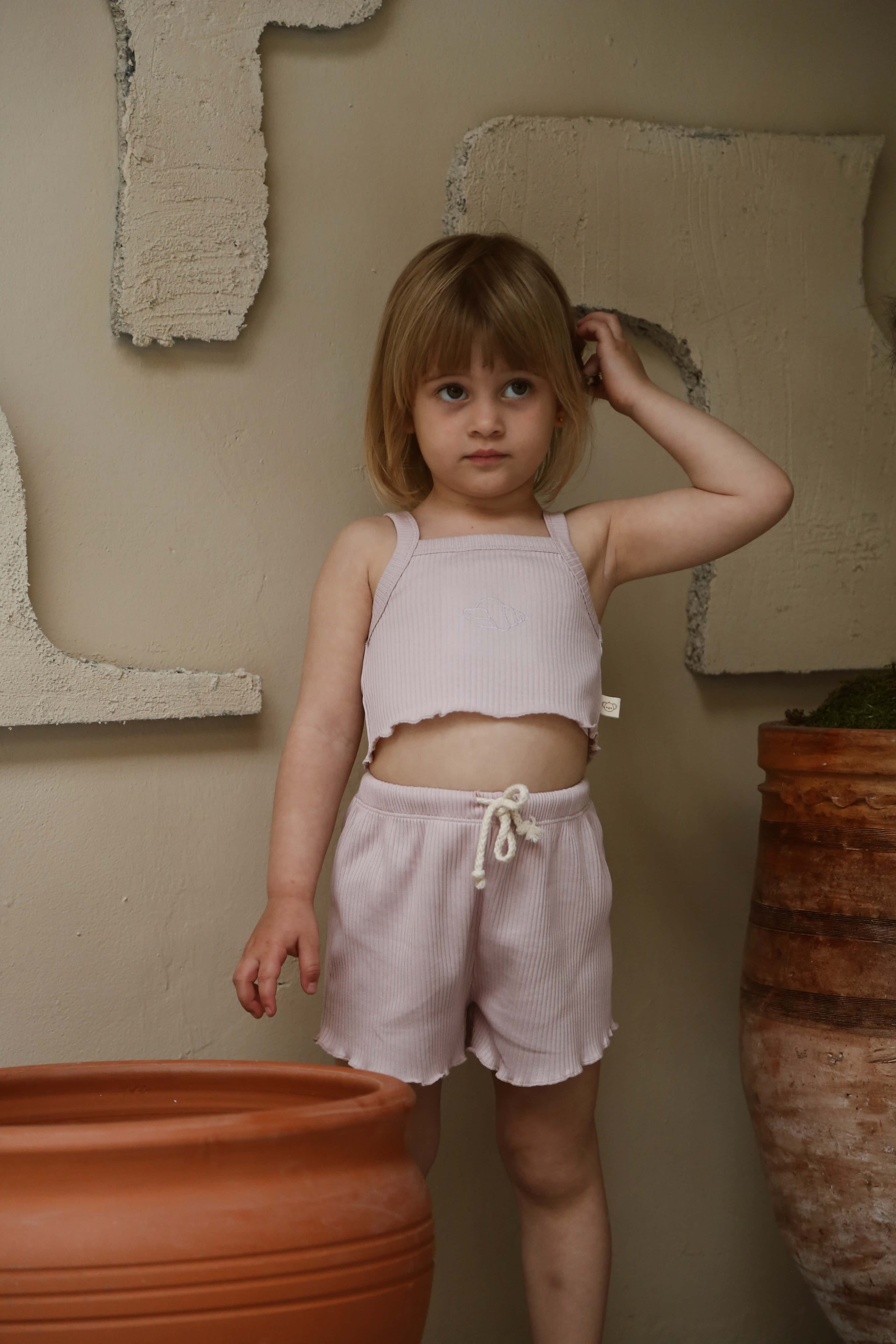 Lilac Crop-short Set
