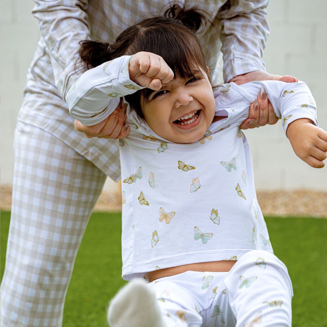 Toddler Pajama Set In Butterflies