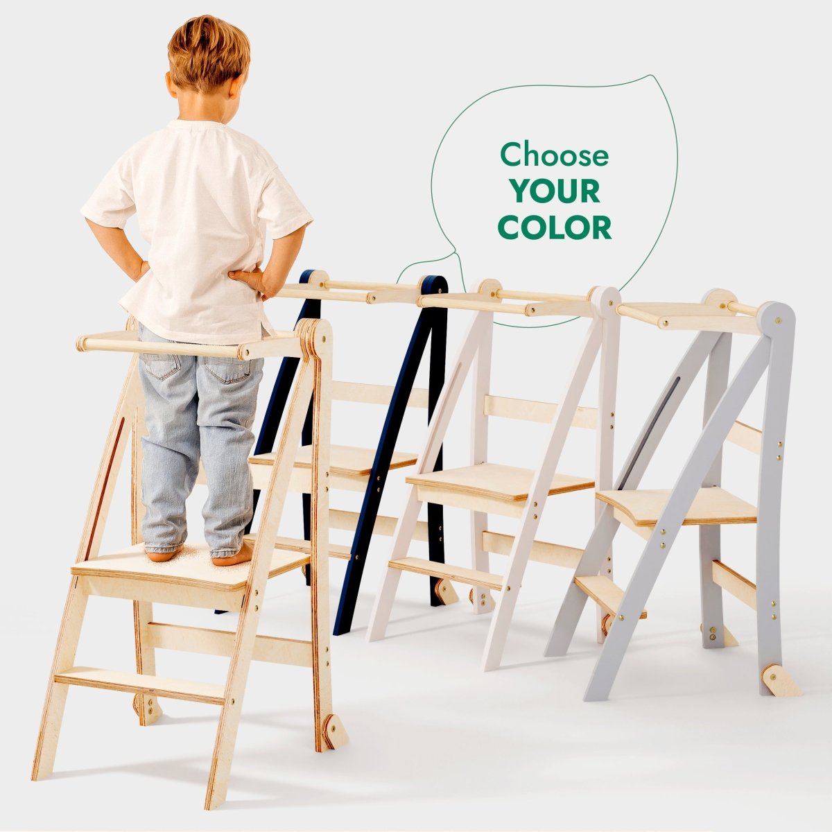Toddler Tower: Step Stool For Kids - Graphite
