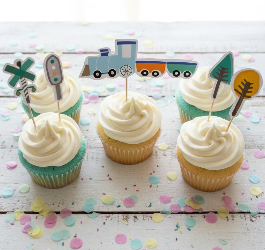 Steam Train Toppers (set Of 12)