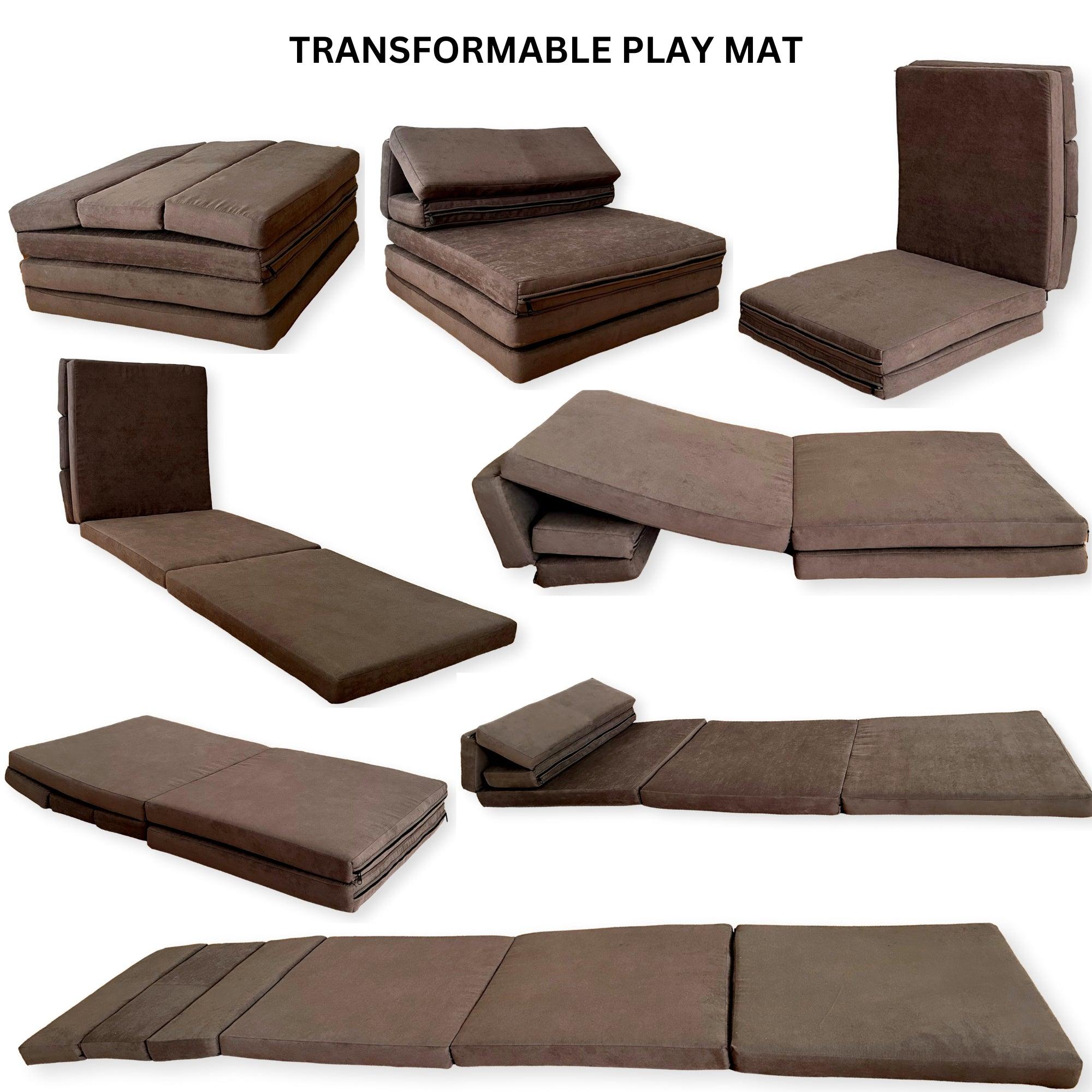 Transformable Kids Play Mat And Couch - Multipurpose Baby Play Mat And Kids Couch