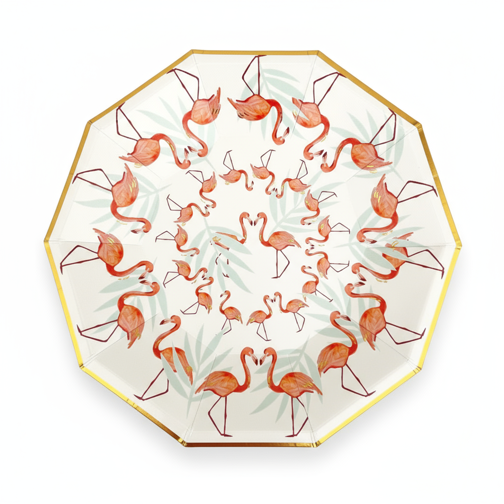 Flamingo Small Plates (set Of 8)