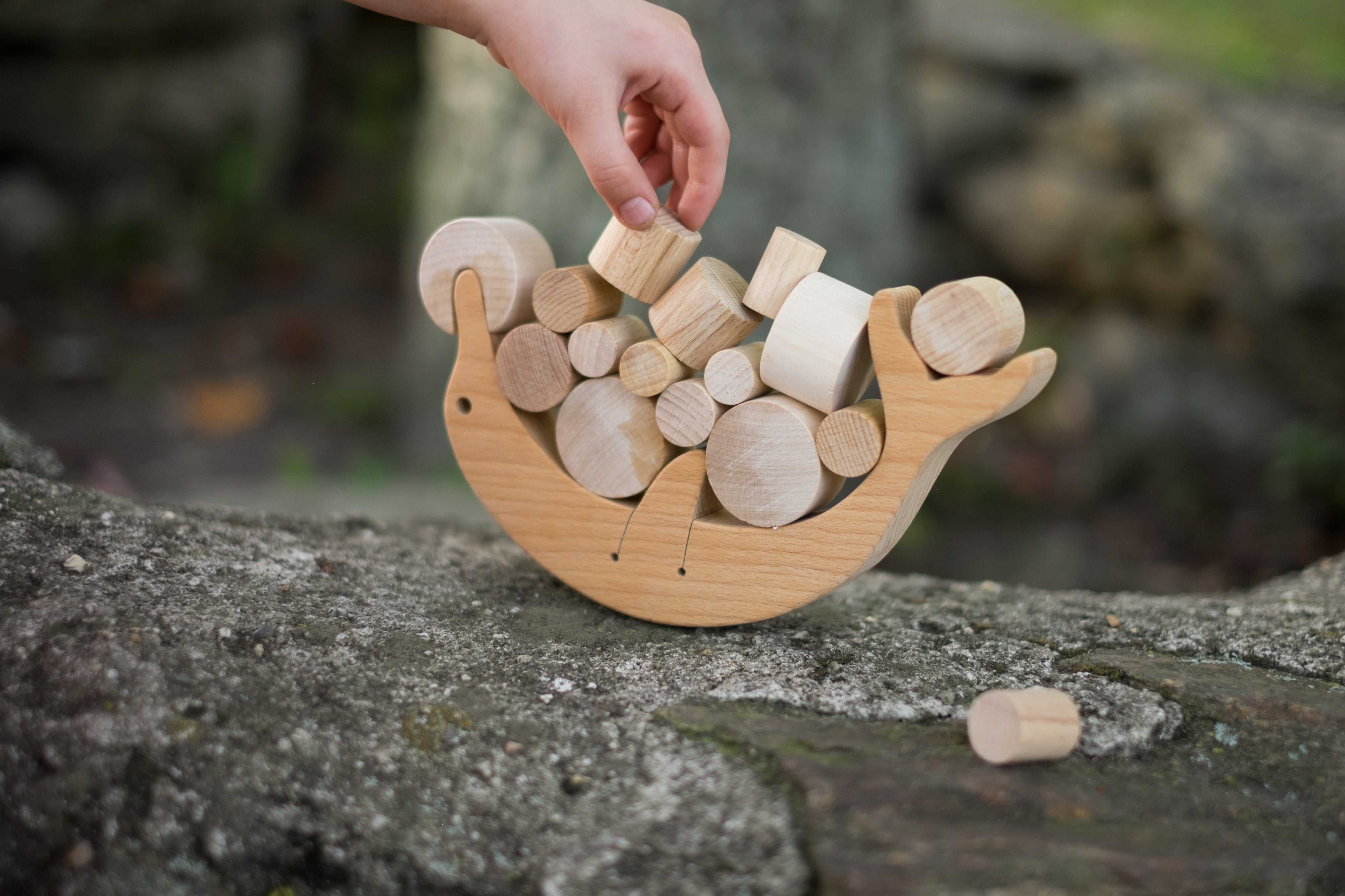 Wooden Dolphin Balancing Toy